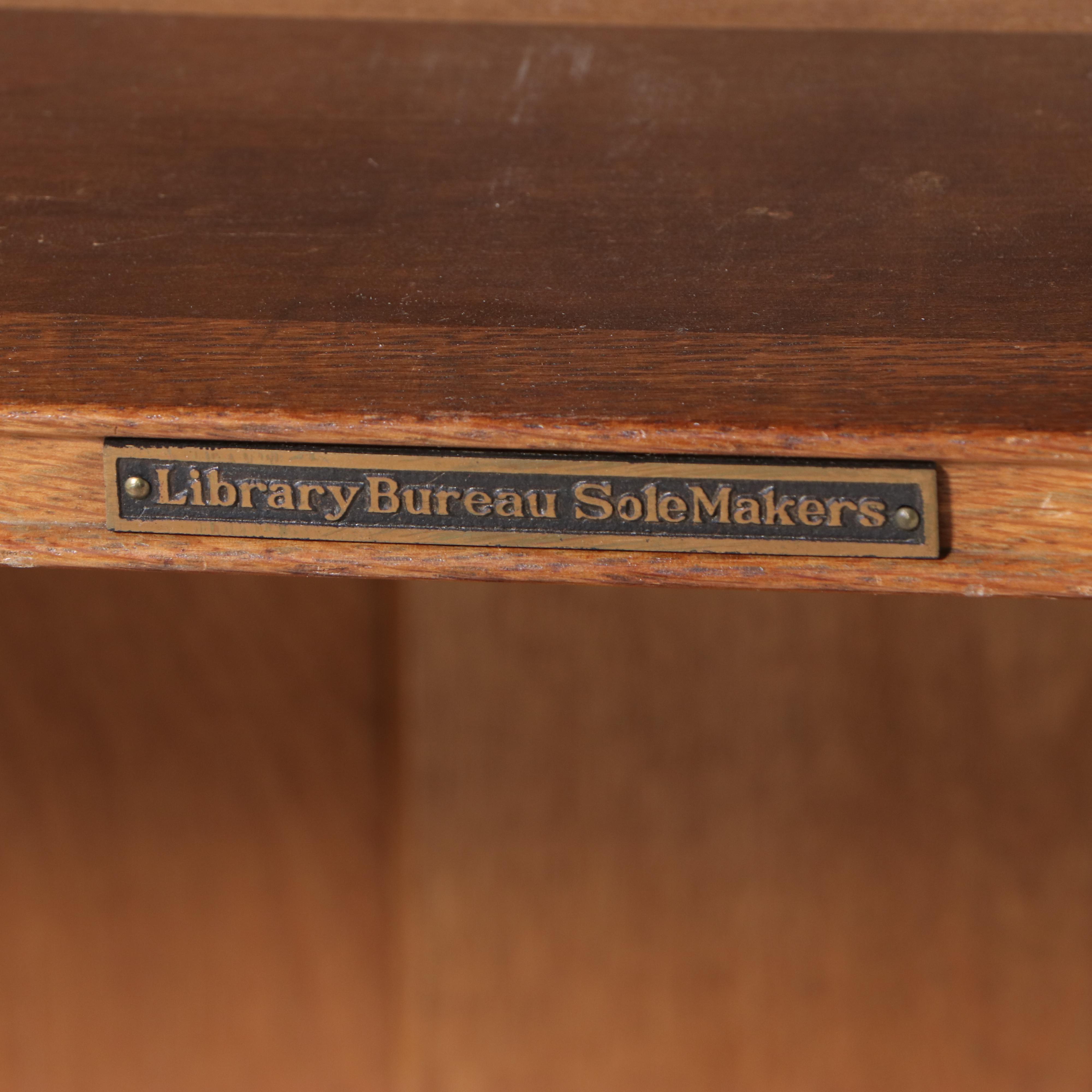 Library Bureau Sole Makers Quartersawn Oak Bookcase, Early 20th Century