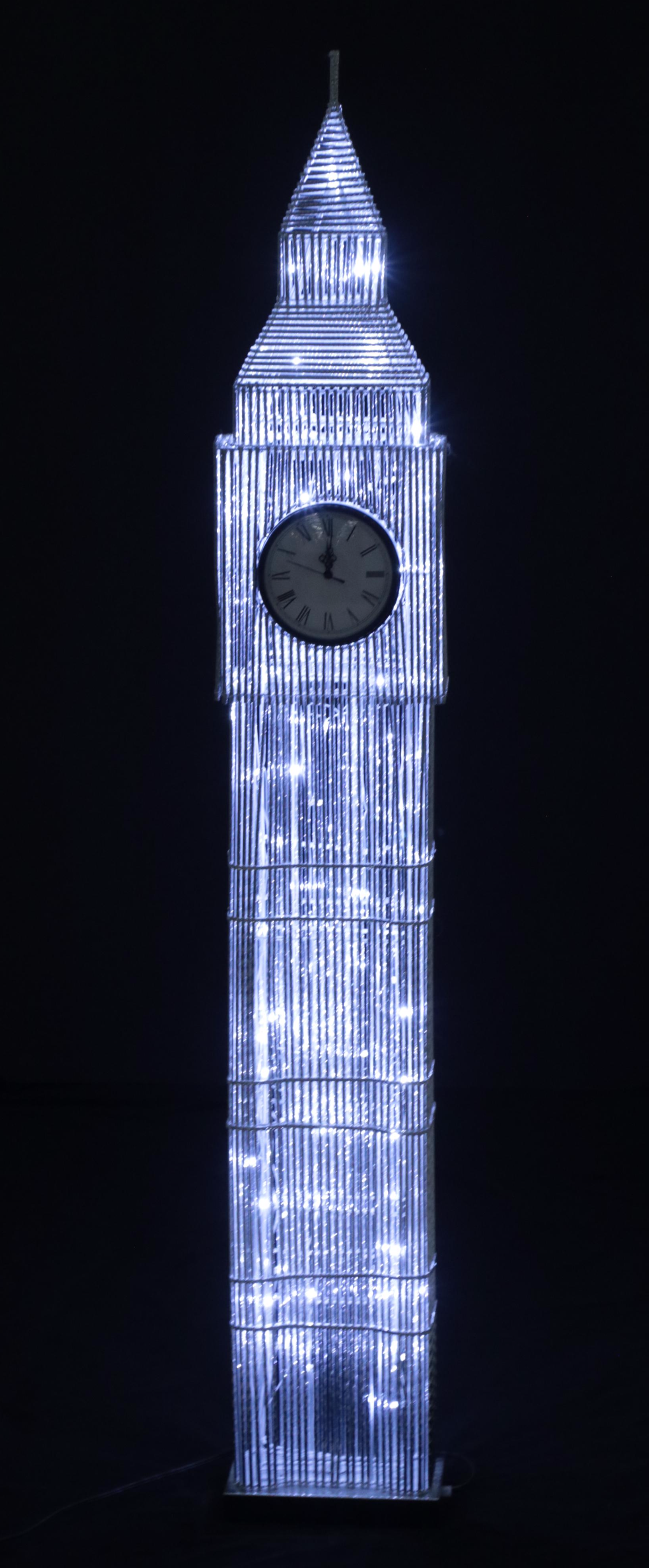 Illuminated Metal "Big Ben" Floor Clock