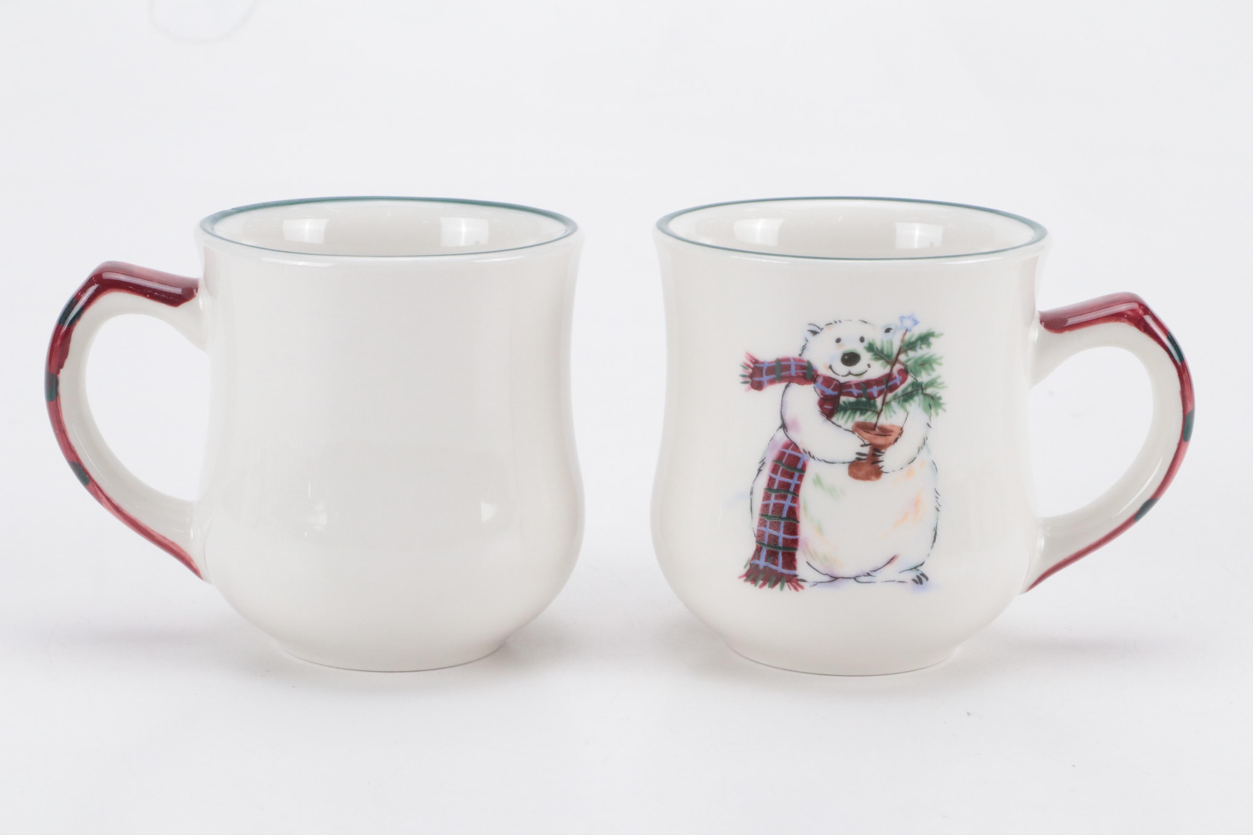 Pfaltzgraff  "Snow Bear" Dinnerware and Relish Tray with Other Tableware