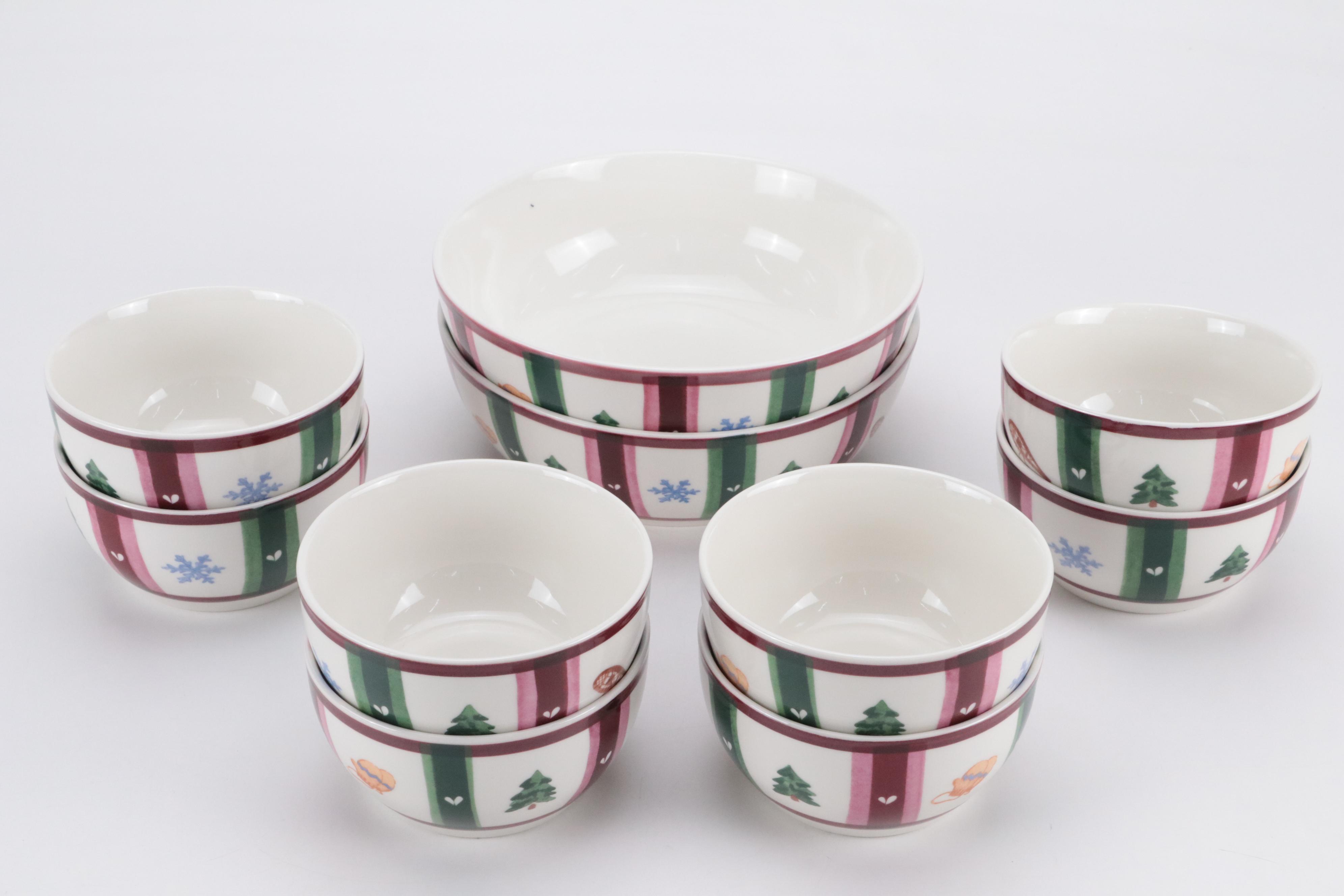 Pfaltzgraff  "Snow Bear" Dinnerware and Relish Tray with Other Tableware