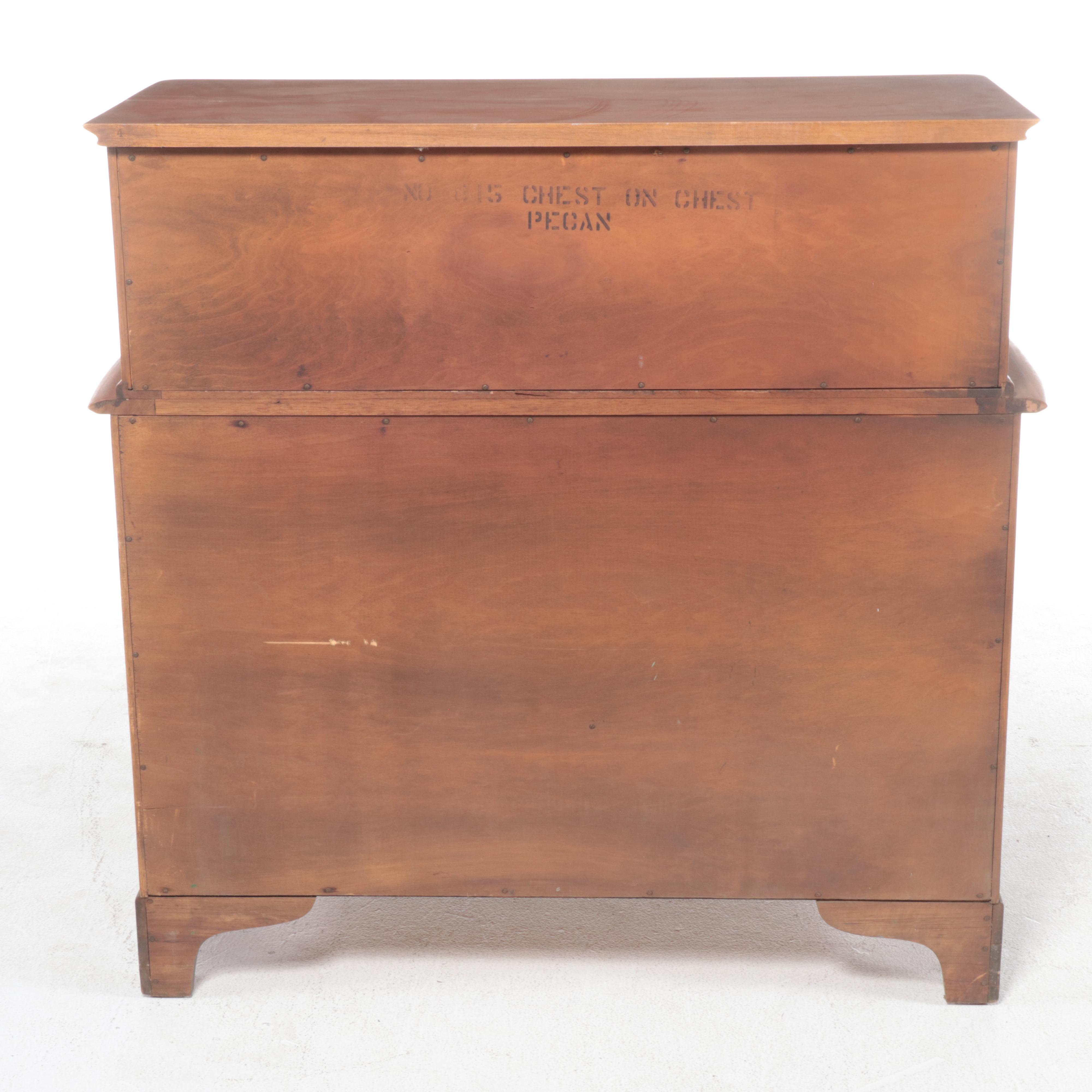 Unique Furniture Makers Mid Century Modern Pecan Seven-Drawer Chest