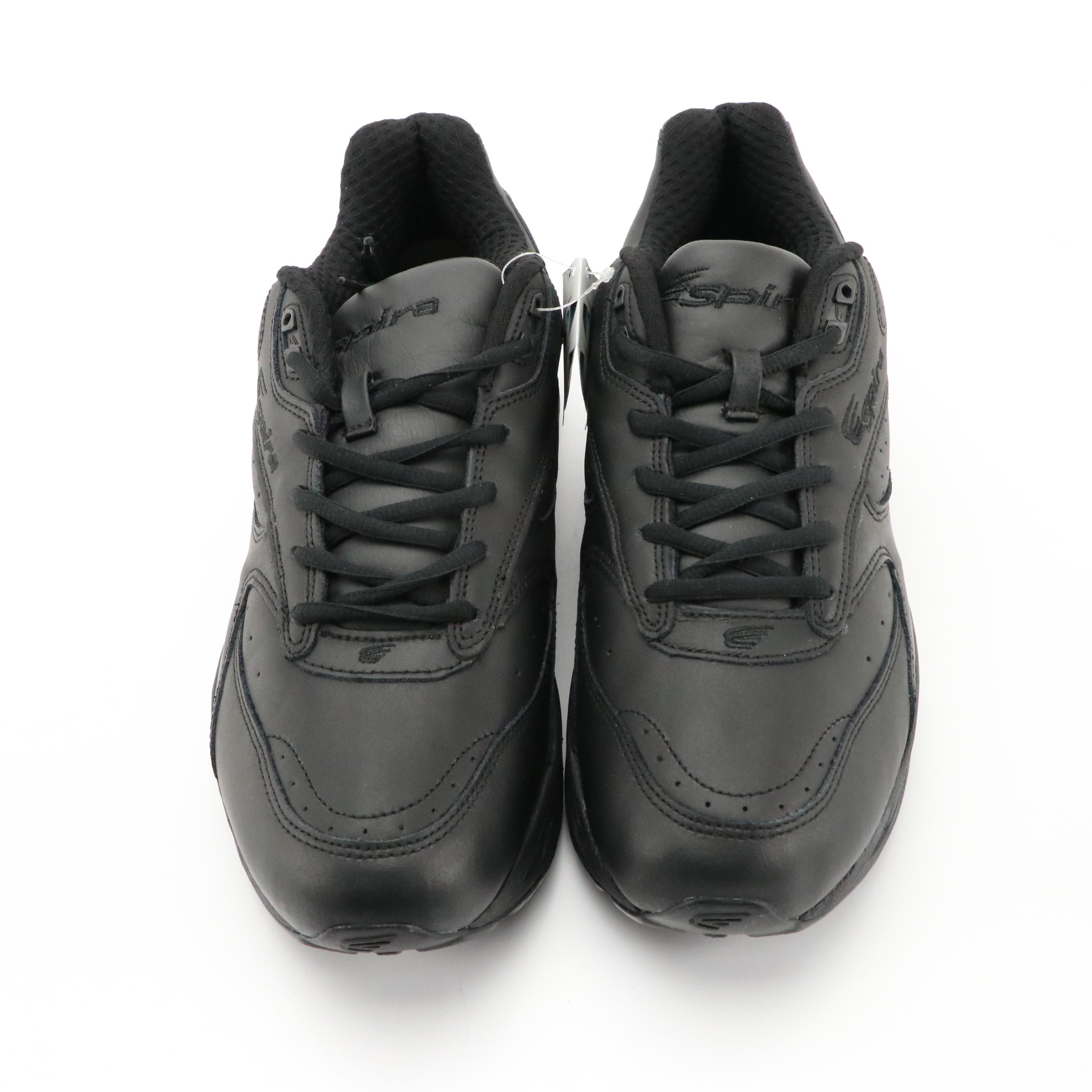 Four Pairs of Men's Spira Classic Walker Shoes in Black with Boxes, New with Tag