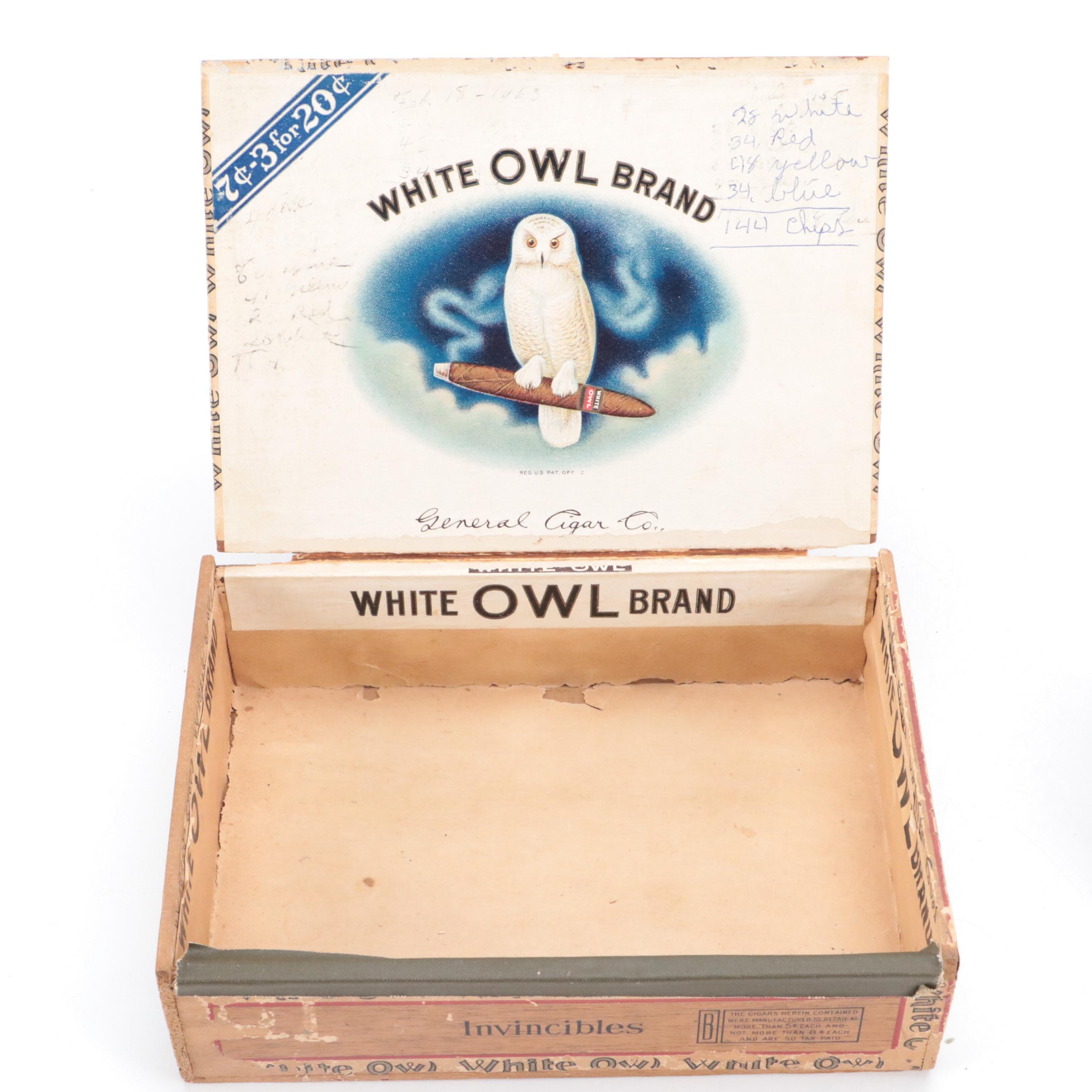 Shamrock and Other Clay and Composite Poker Chips & Cigar Box