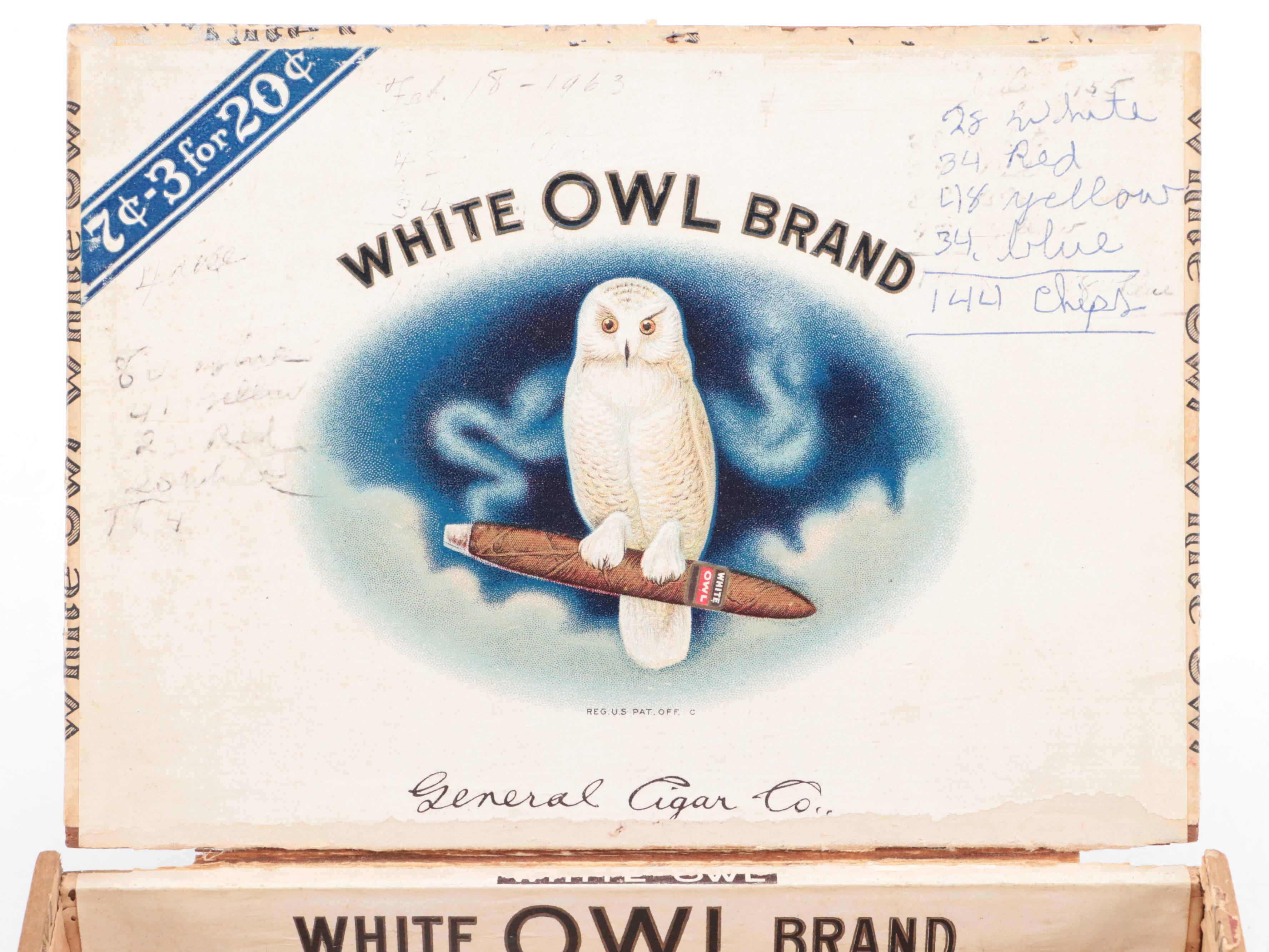 Shamrock and Other Clay and Composite Poker Chips & Cigar Box