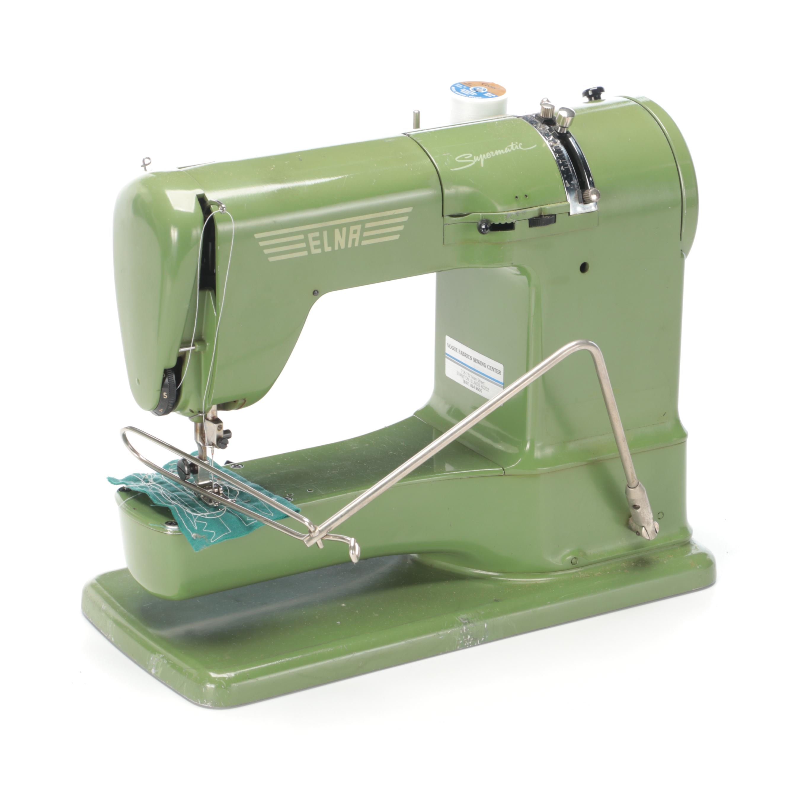 Elna "Supermatic" Electric Sewing Machine with Case