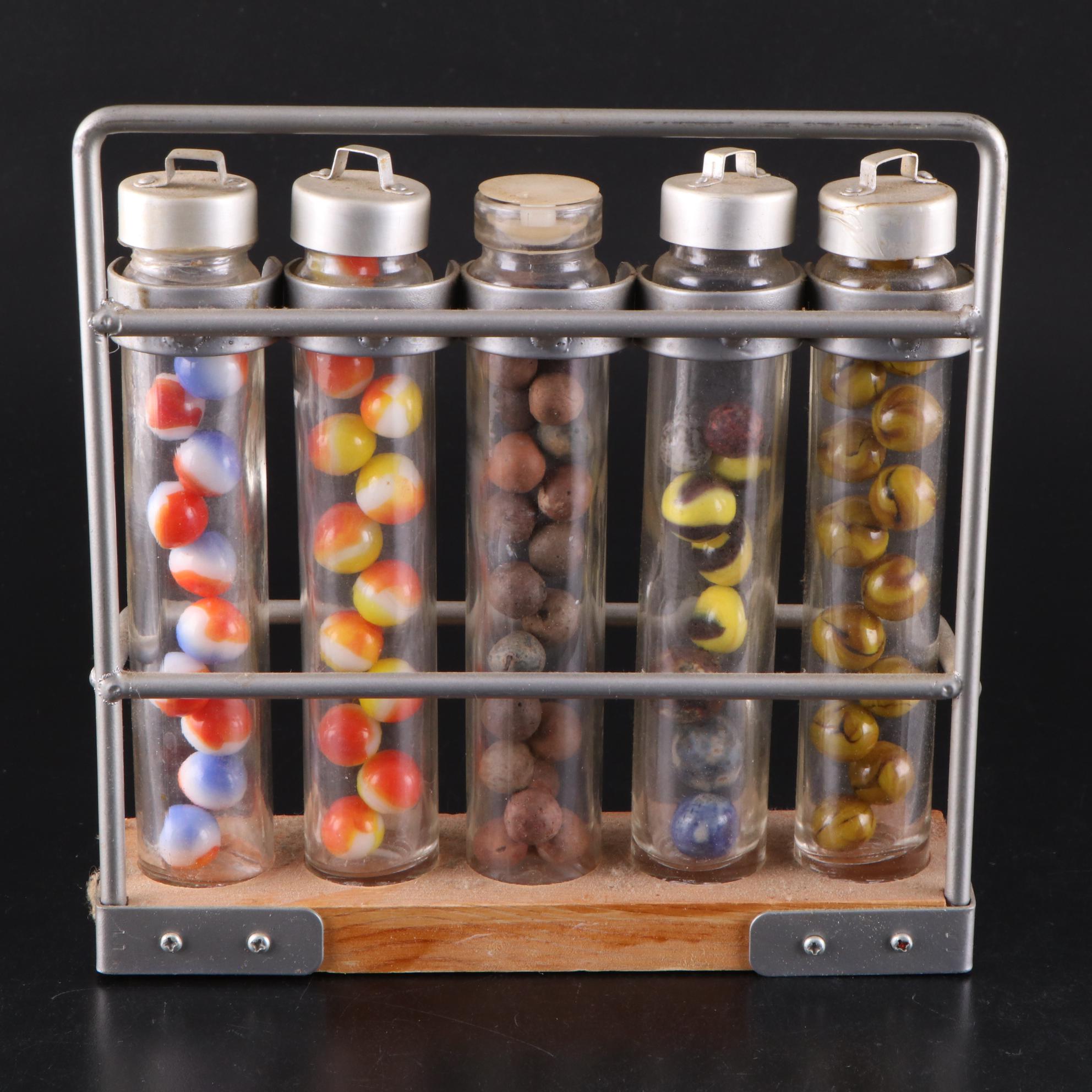 Clay Bennington Marbles & Shooters, Sulfite, Bumblebee and More Glass Marbles