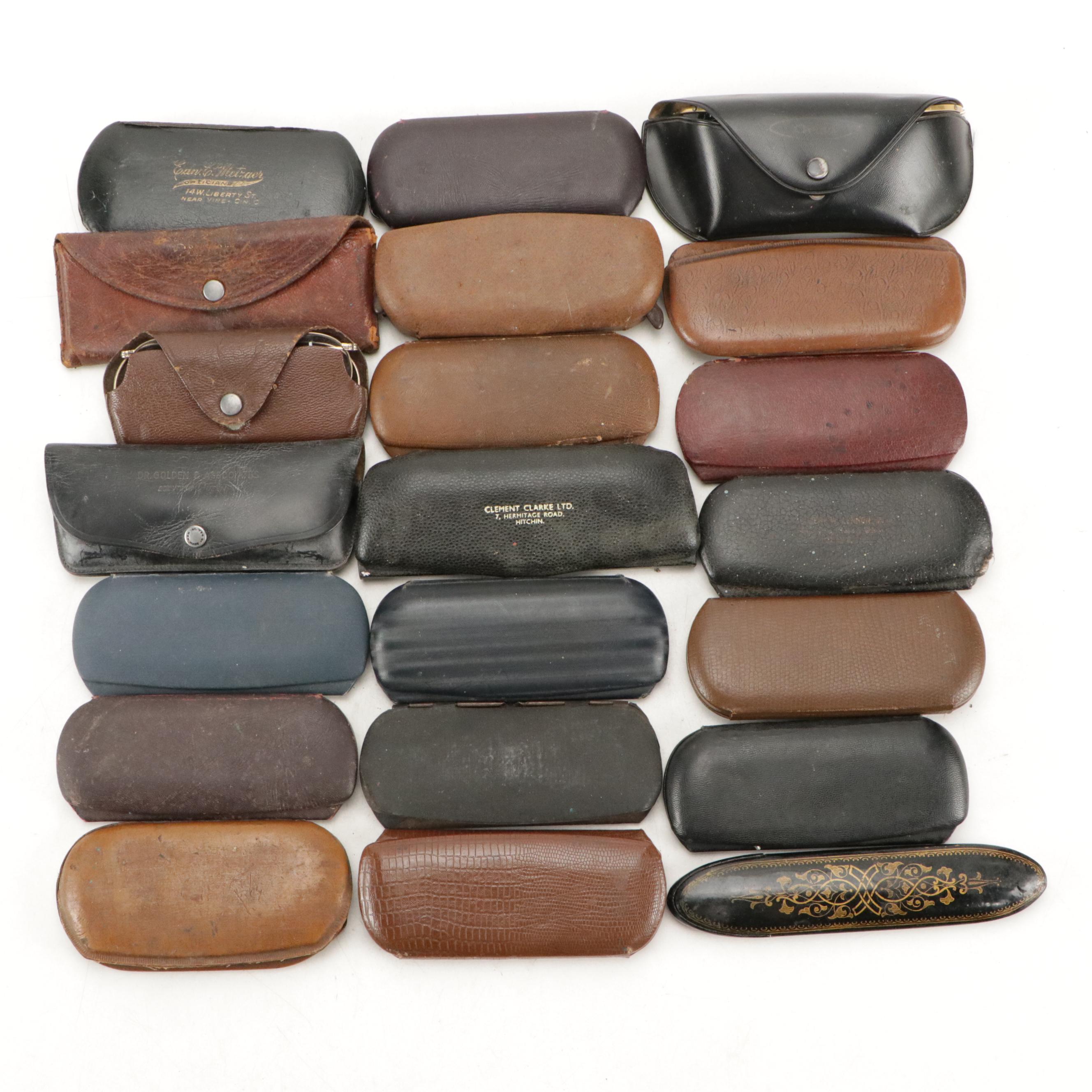 Assorted Prescription Eyeglasses and Cases, Early to Mid-20th Century