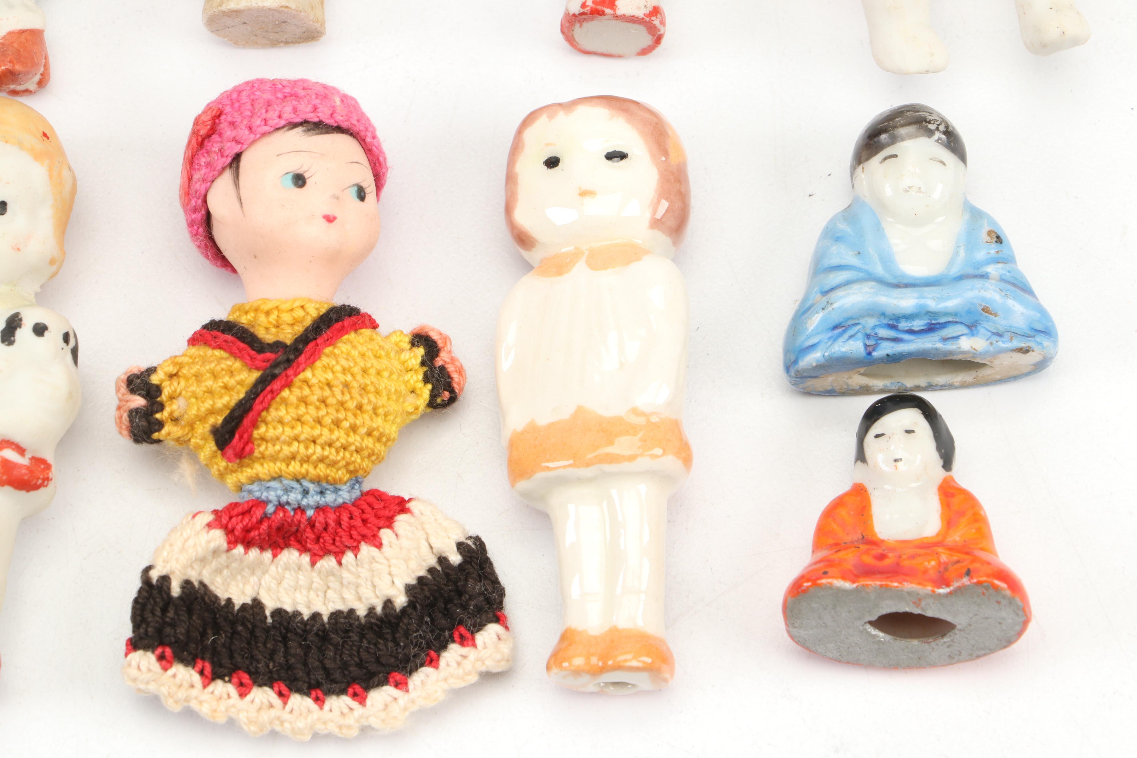 Chinese Style Porcelain Doll with Japanese Made Ceramic Dolls and More