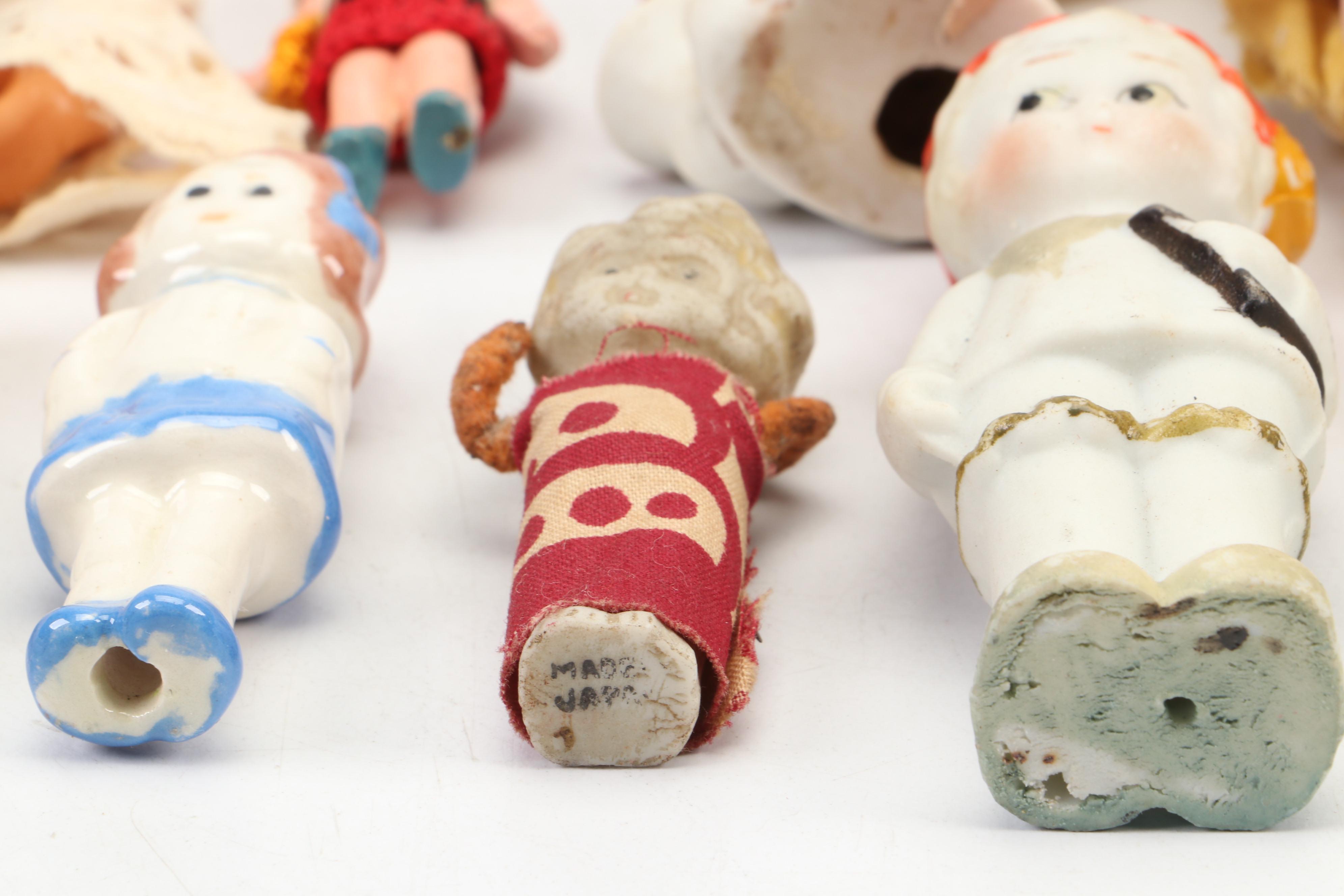 Chinese Style Porcelain Doll with Japanese Made Ceramic Dolls and More