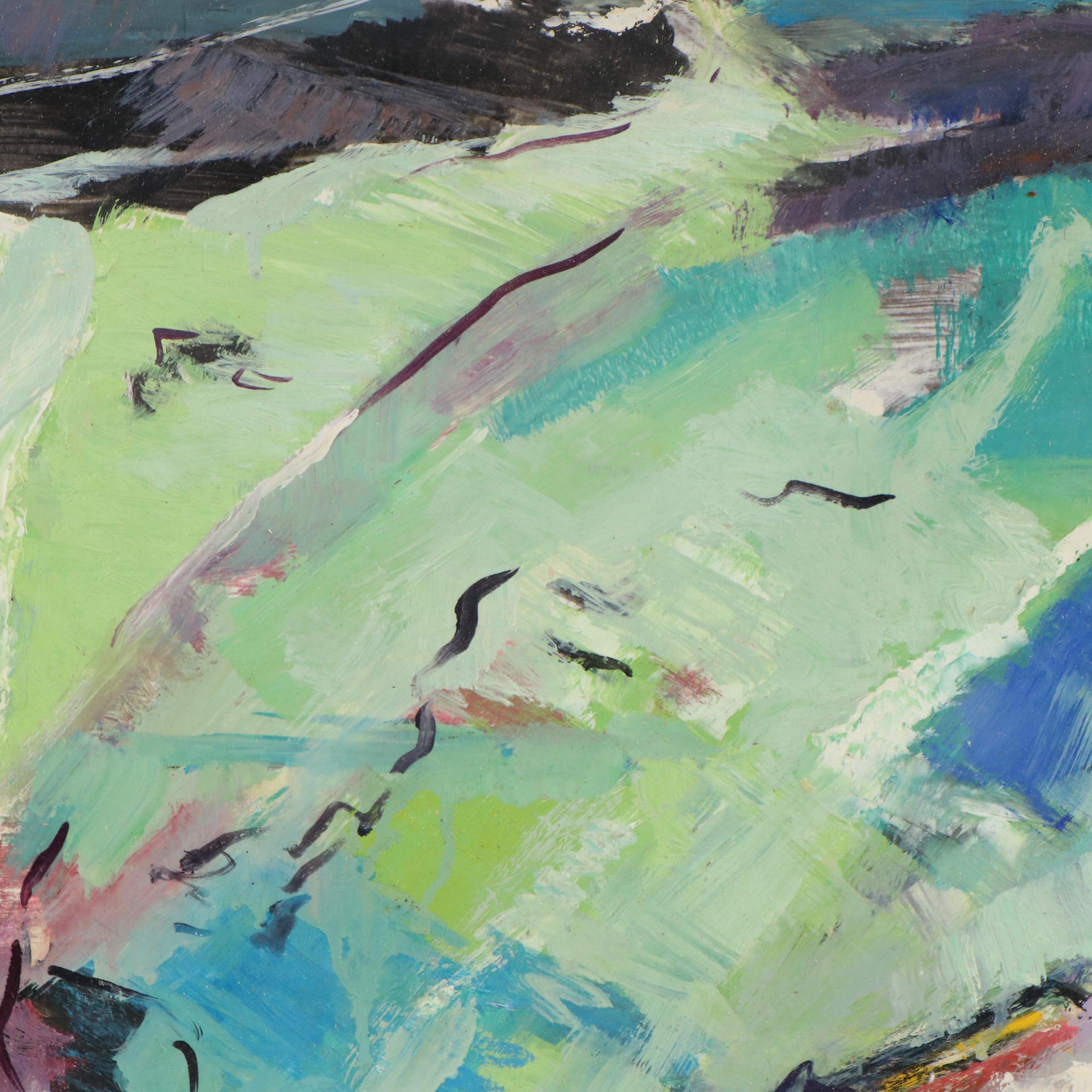 Abstract Expressionist Oil Painting, 1969