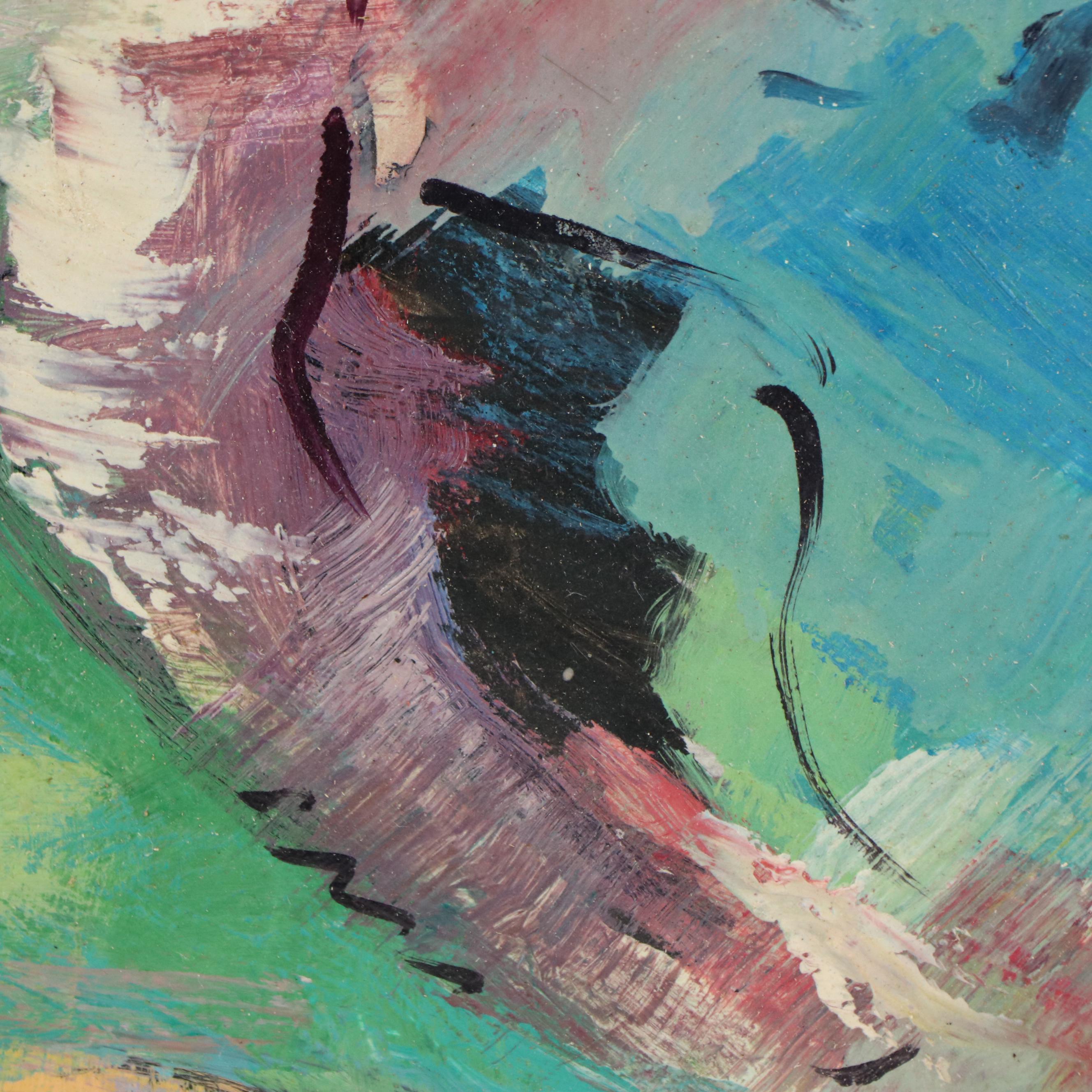 Abstract Expressionist Oil Painting, 1969