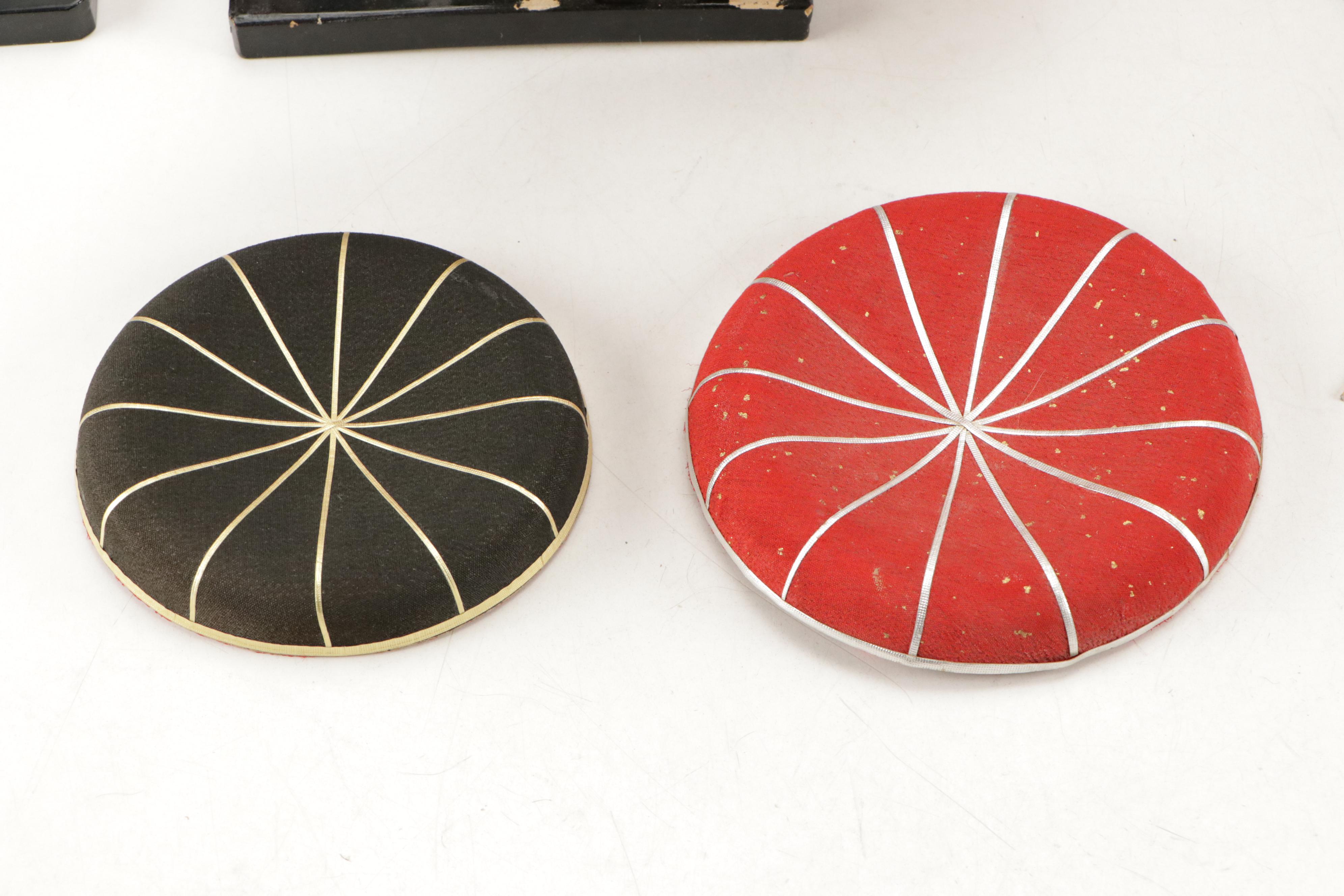 Japanese Silk and Composition Geisha Dolls