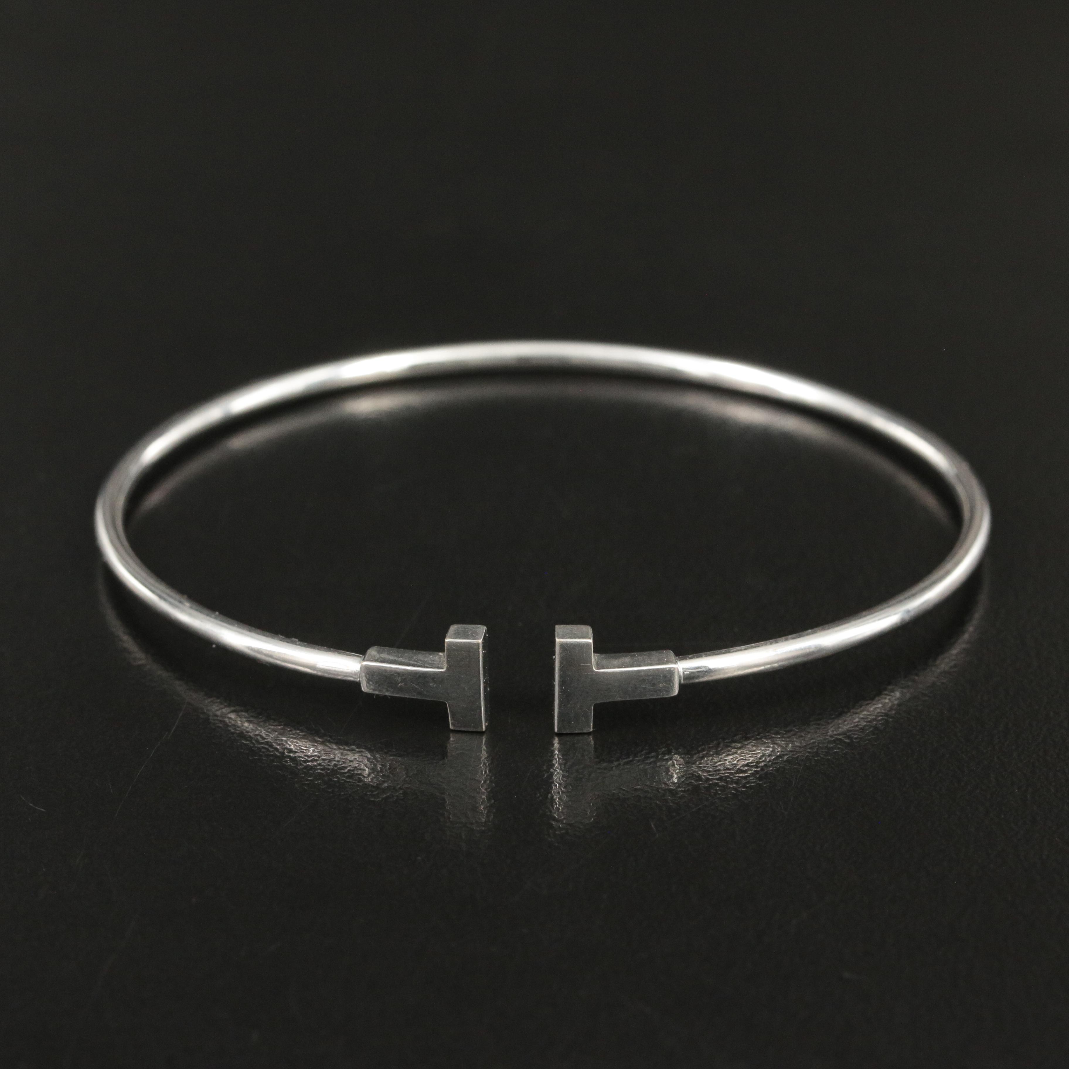 Tiffany & Co. "Tiffany T" 18K Wire Bracelet