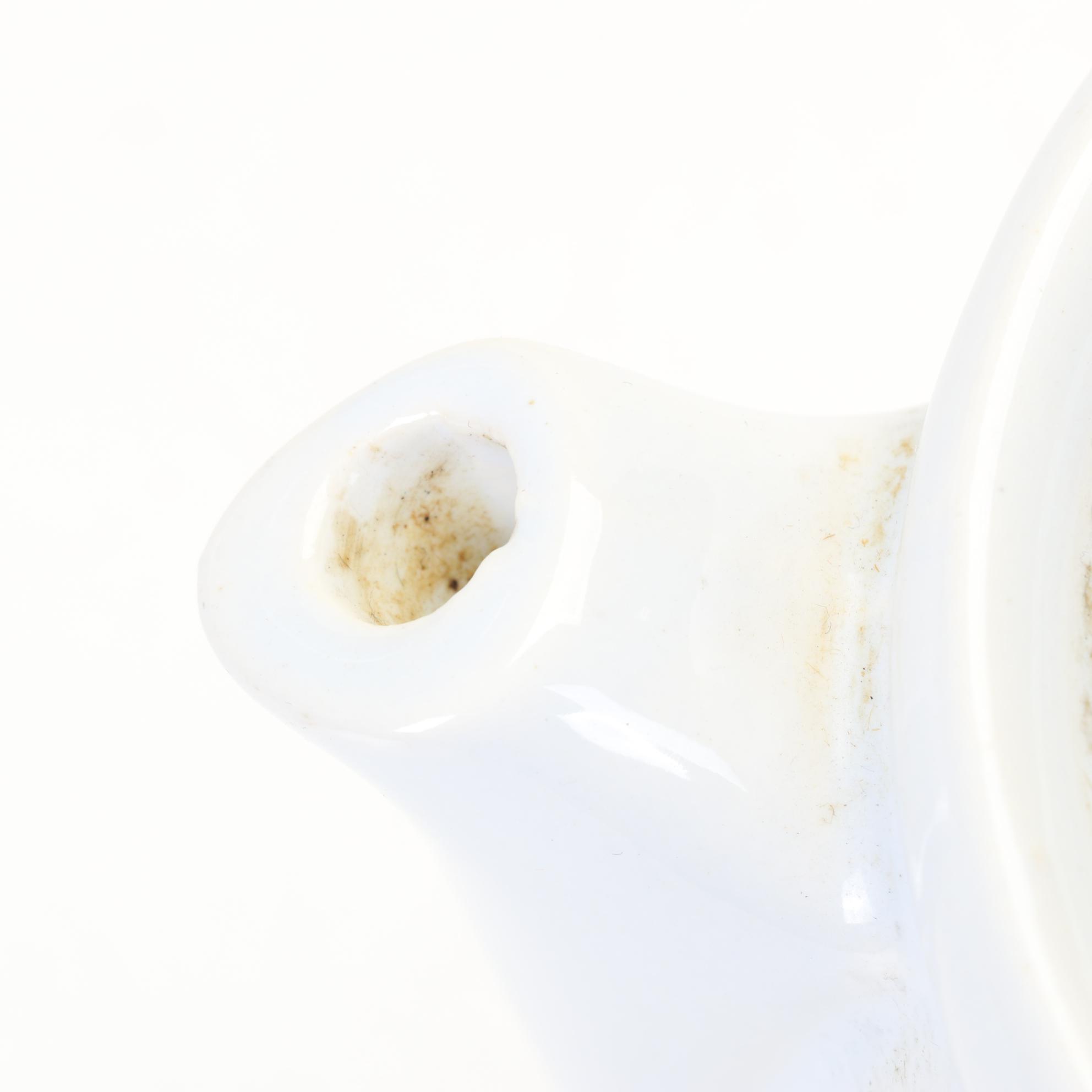 McCoy "Strawberry Country" and Ivory Teapots with Japanese Wood Handle Pot