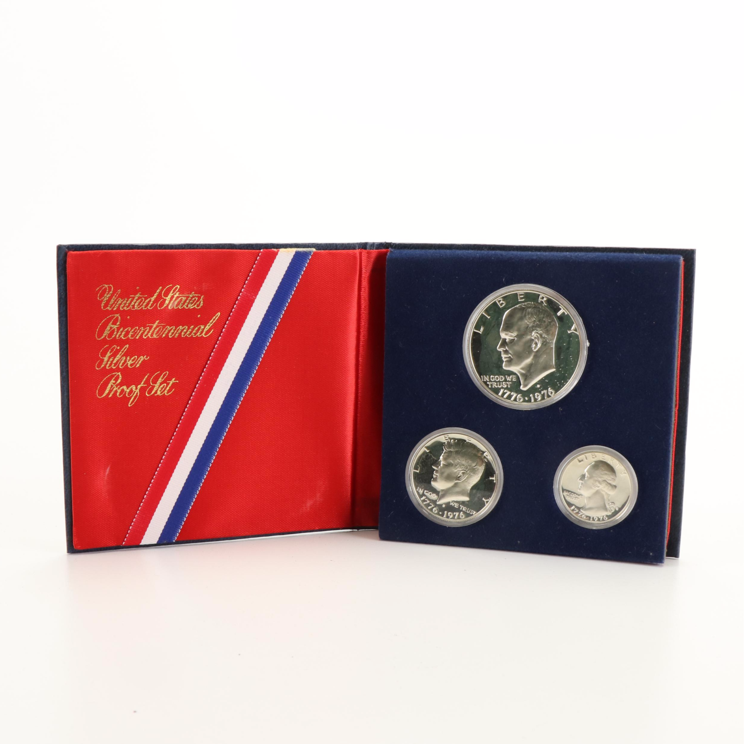 Collection of Fifteen 40% Eisenhower Dollars and Bicentennial Three Piece Sets