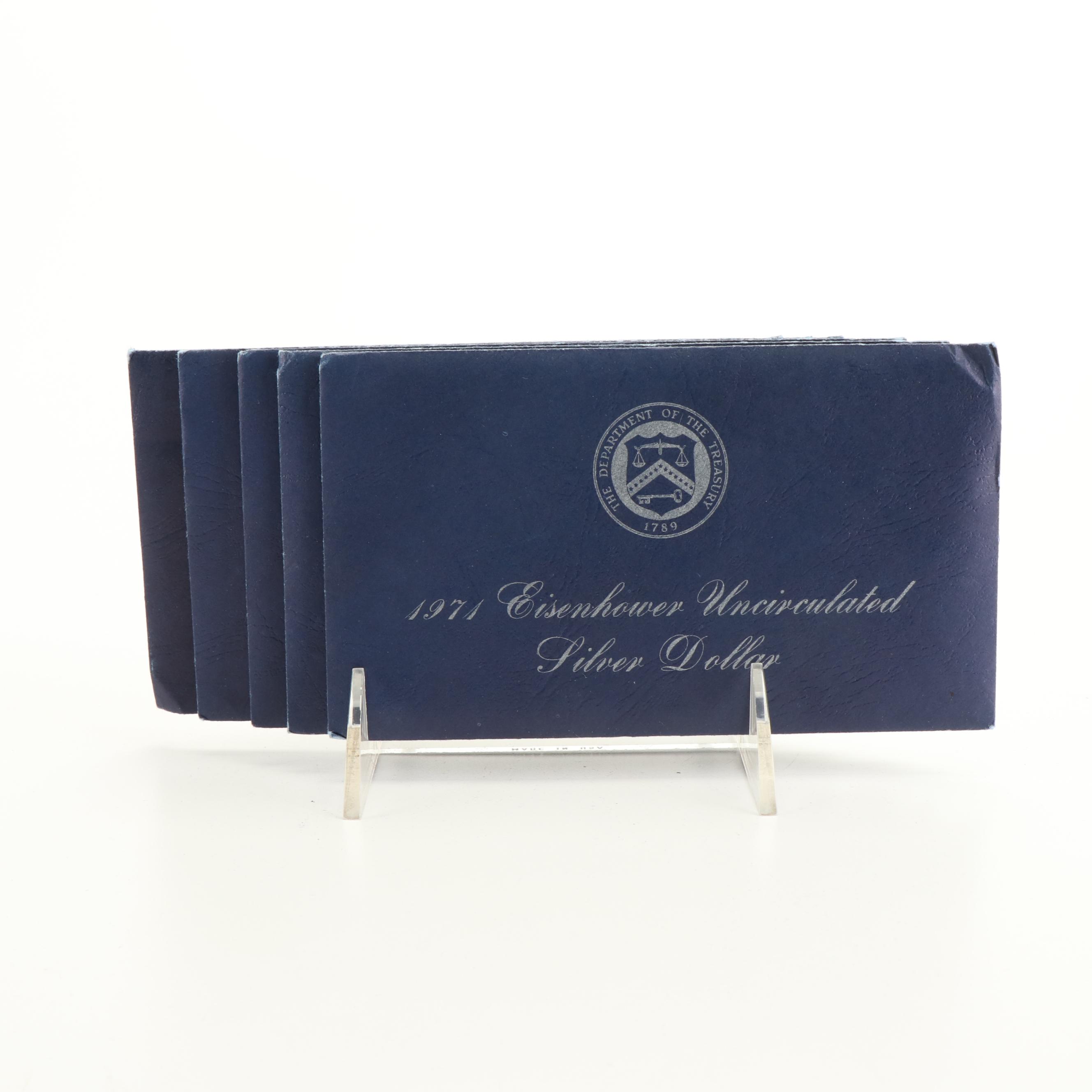 Collection of Fifteen 40% Eisenhower Dollars and Bicentennial Three Piece Sets