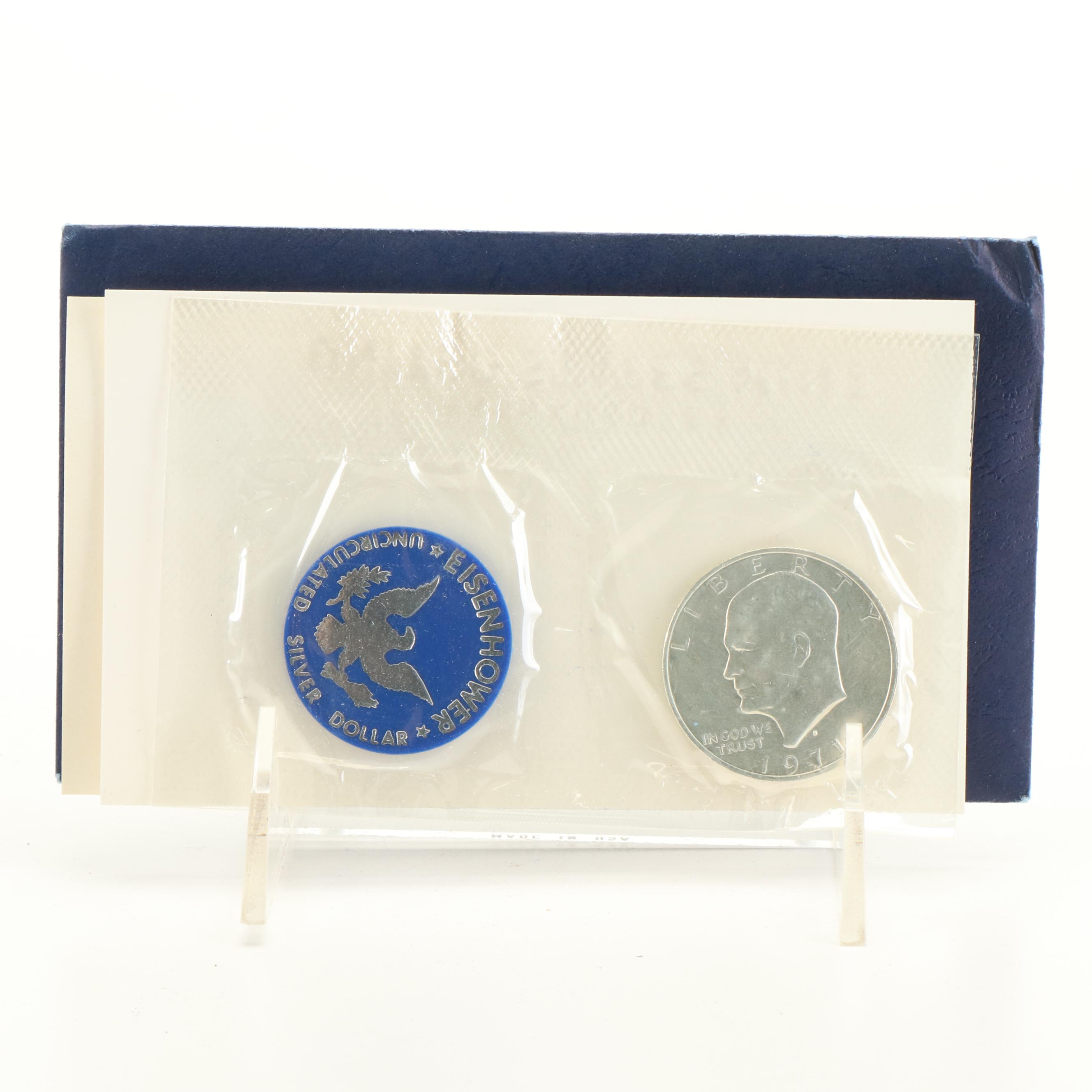 Collection of Fifteen 40% Eisenhower Dollars and Bicentennial Three Piece Sets