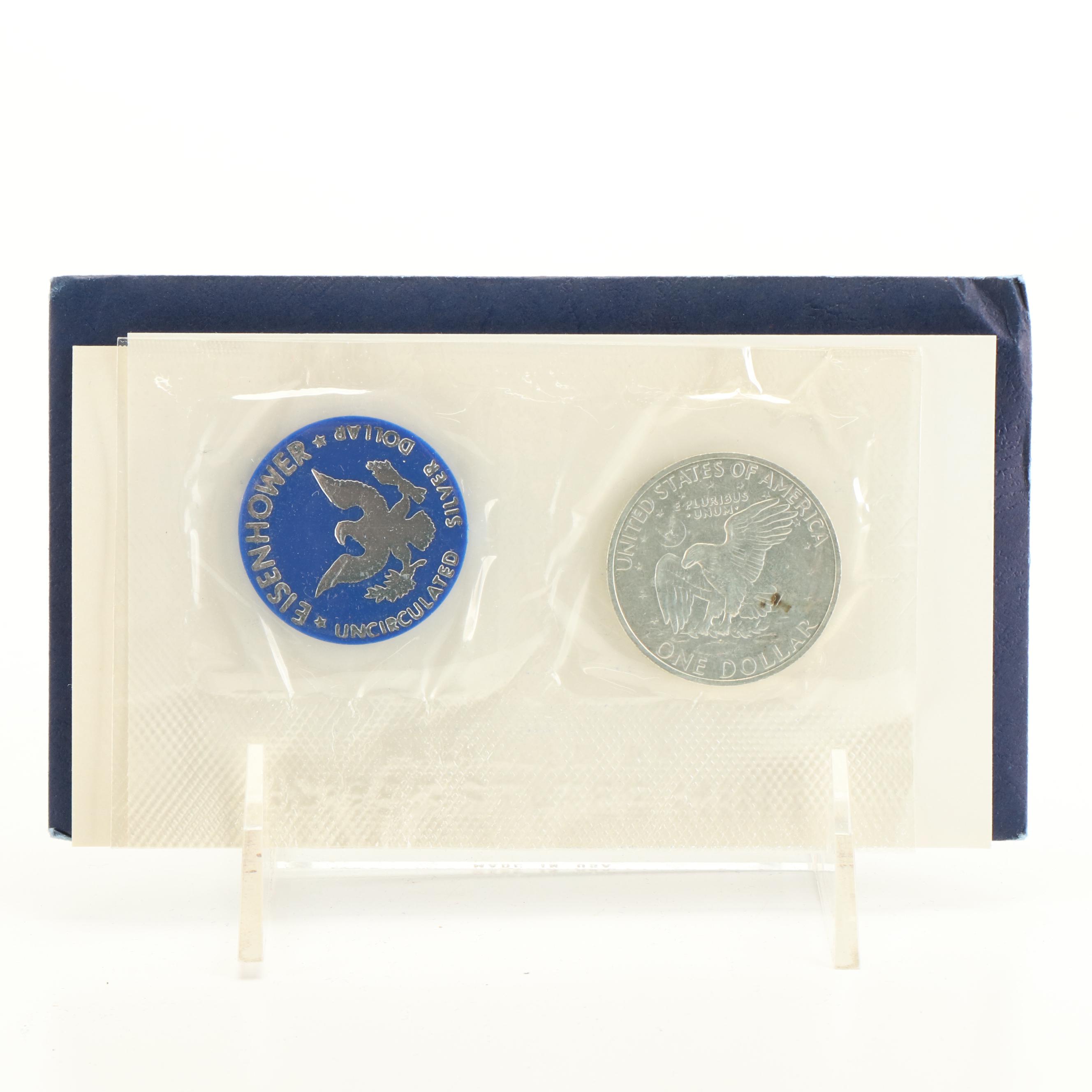 Collection of Fifteen 40% Eisenhower Dollars and Bicentennial Three Piece Sets