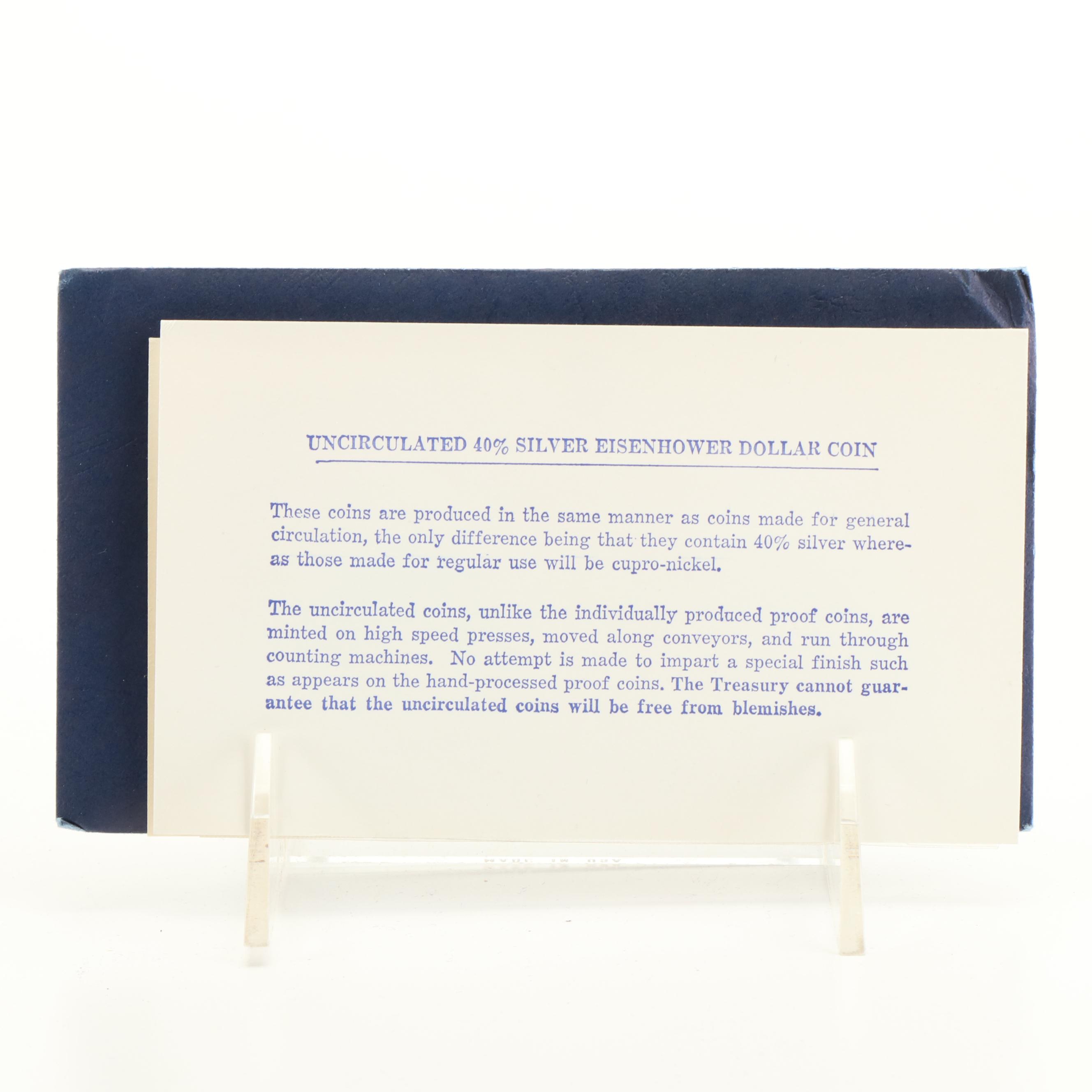 Collection of Fifteen 40% Eisenhower Dollars and Bicentennial Three Piece Sets