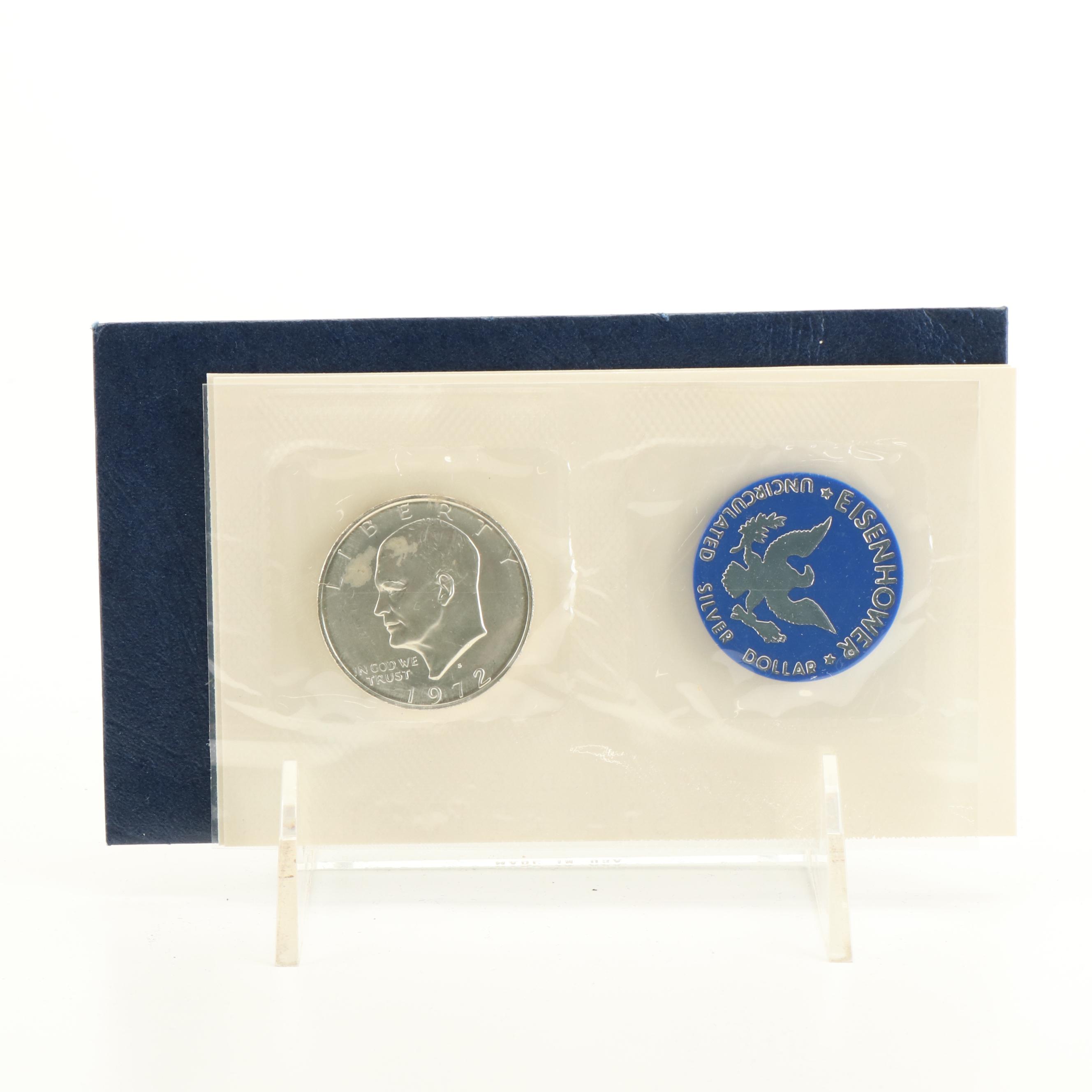 Collection of Fifteen 40% Eisenhower Dollars and Bicentennial Three Piece Sets