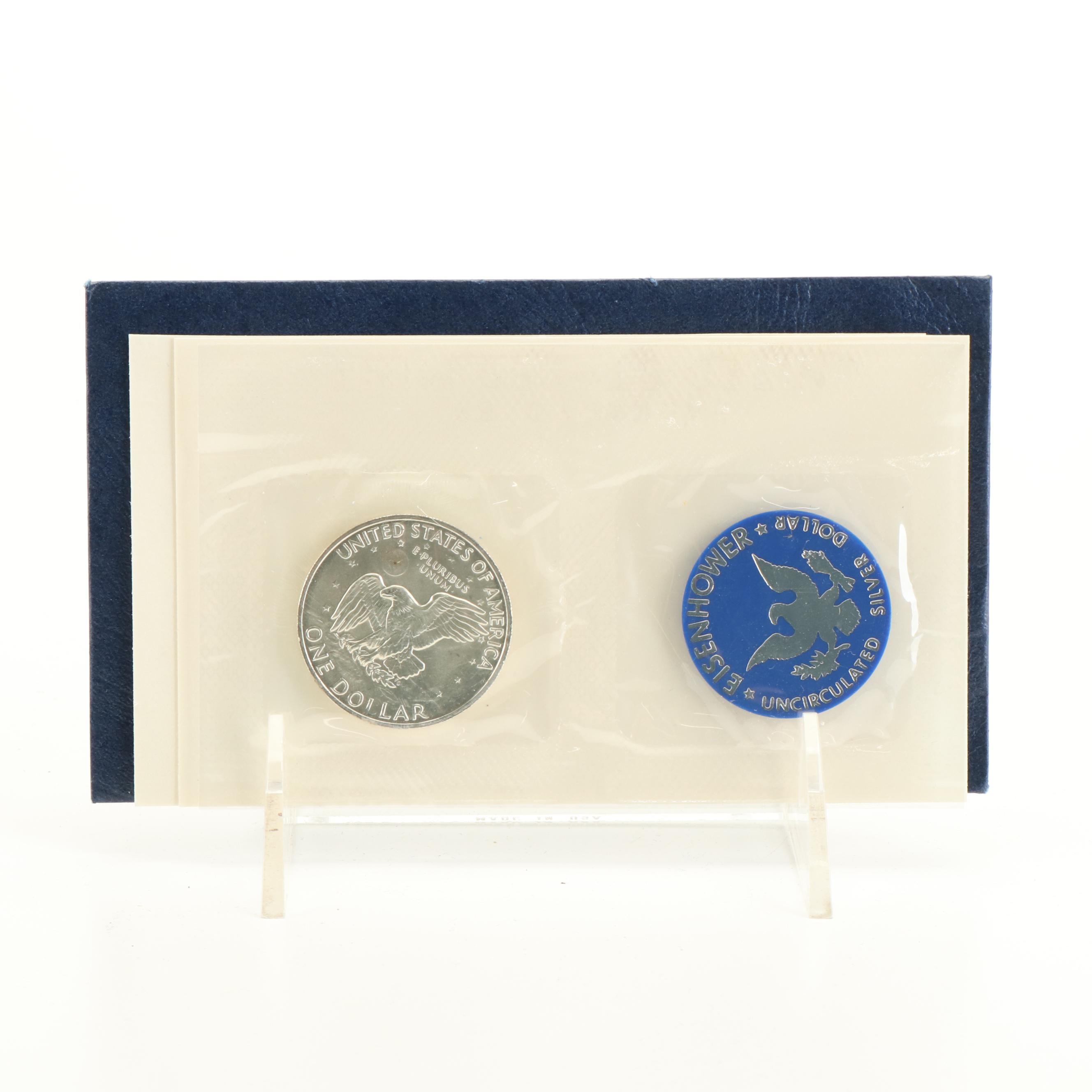 Collection of Fifteen 40% Eisenhower Dollars and Bicentennial Three Piece Sets