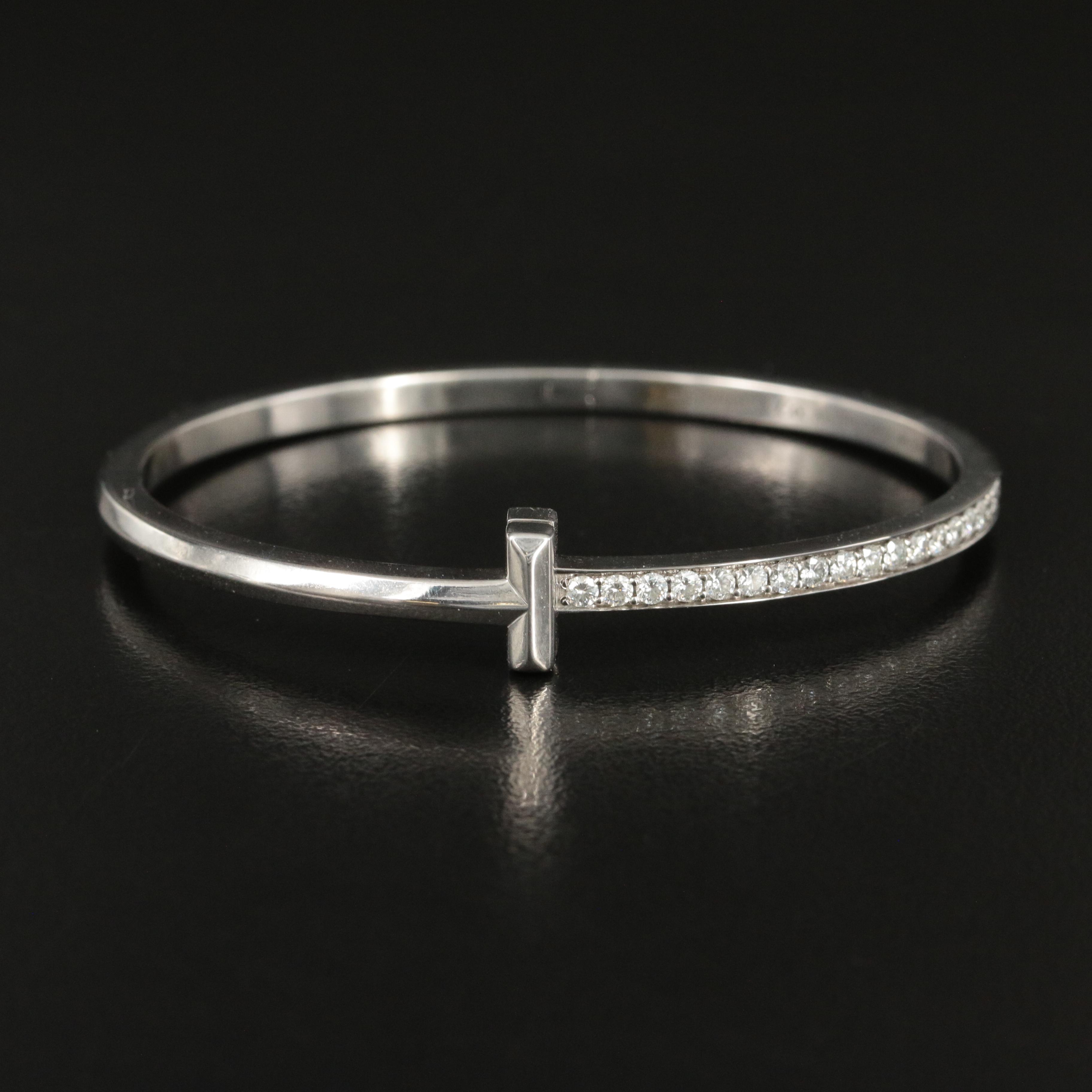 Tiffany & Co. "Tiffany T T1" 18K 0.92 CTW Diamond Bracelet