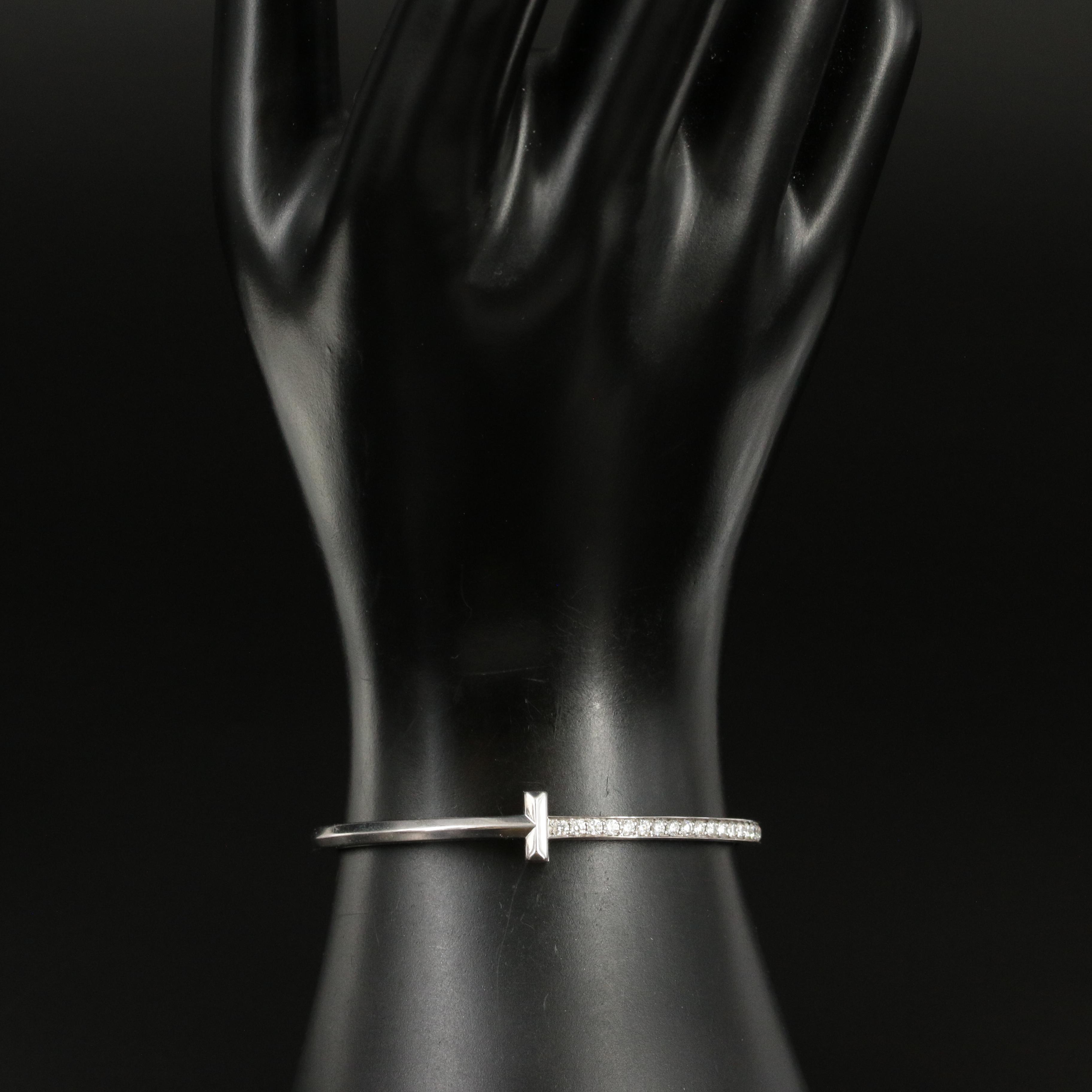 Tiffany & Co. "Tiffany T T1" 18K 0.92 CTW Diamond Bracelet