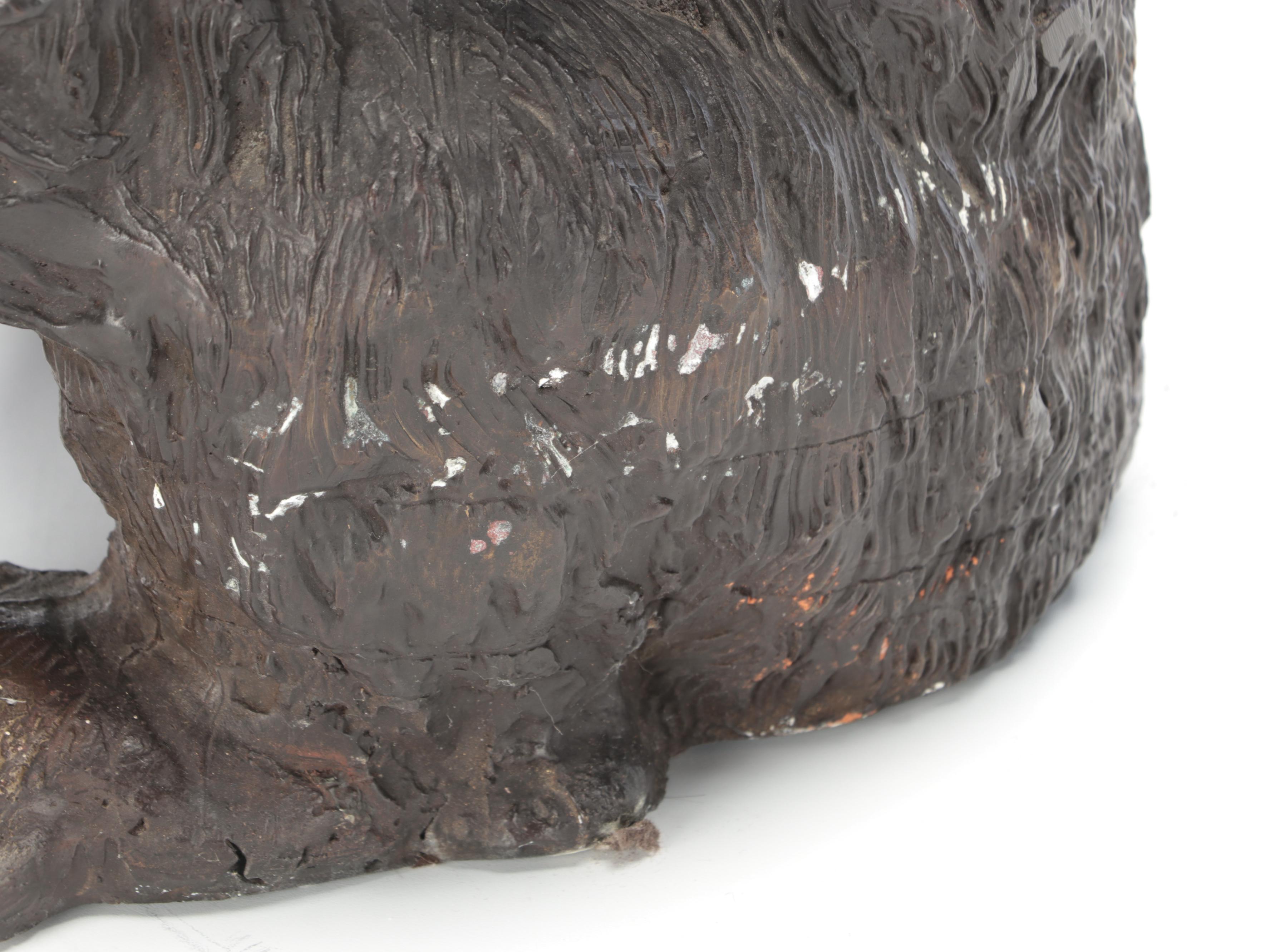 Patinated Cast Metal Gorilla Figurine