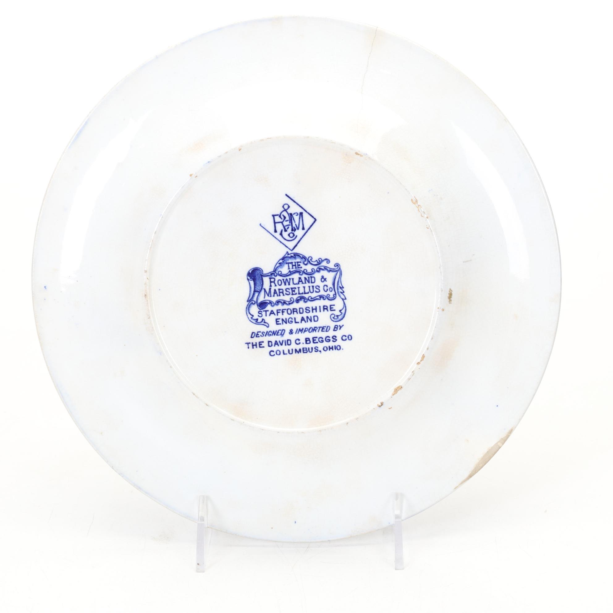 Columbus Ohio Souvenir Plate & Collection of Photos, Early to Mid 20th Century