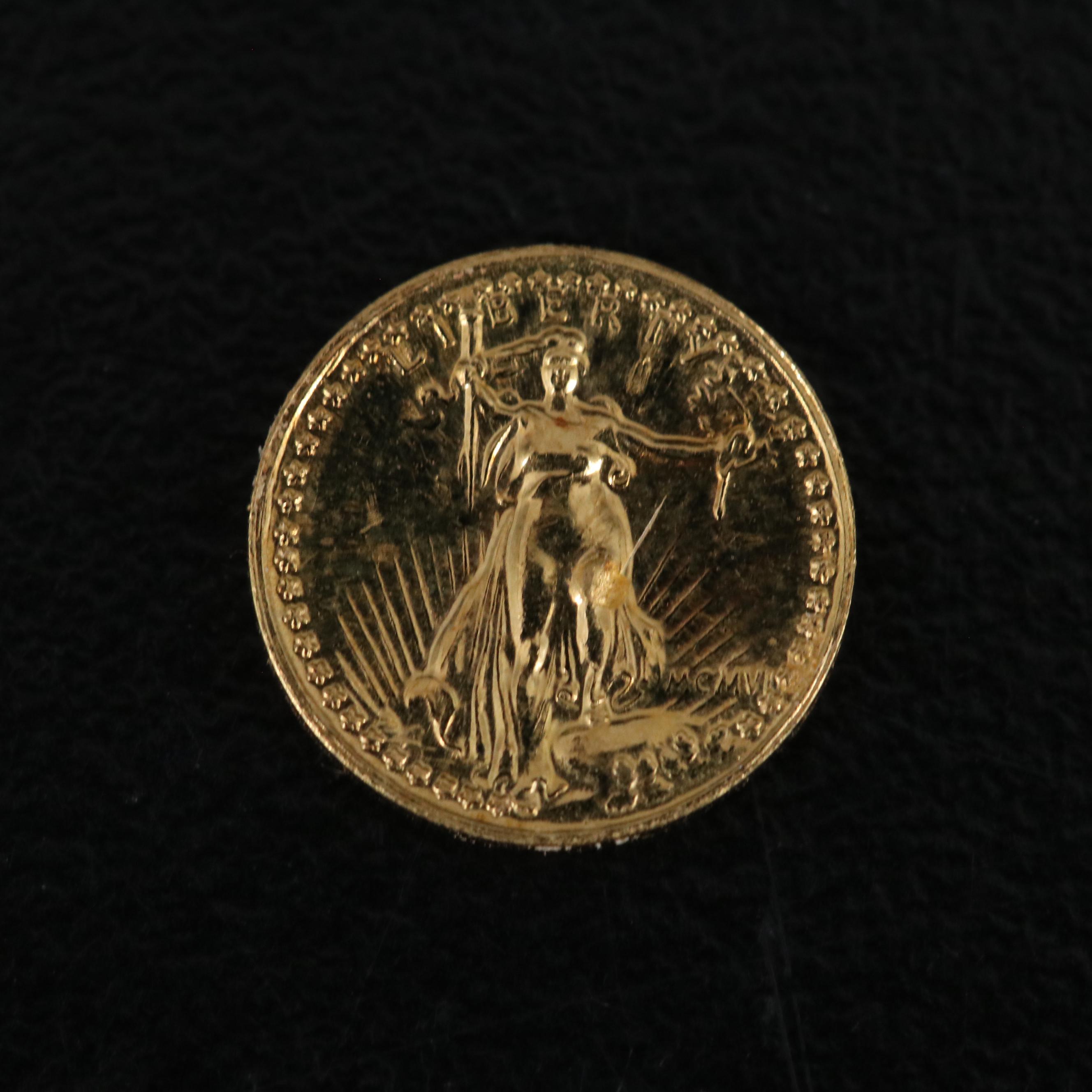 Miniature Gold Coin and Gold Ingot from International Monetary Mint