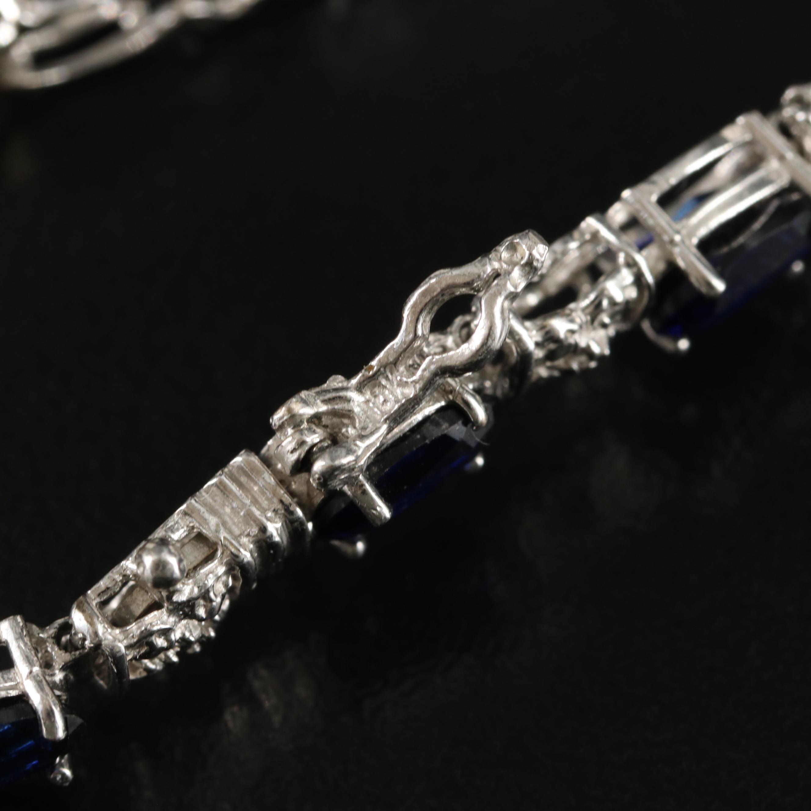 Scrap 10K Sapphire and Diamond Bracelet