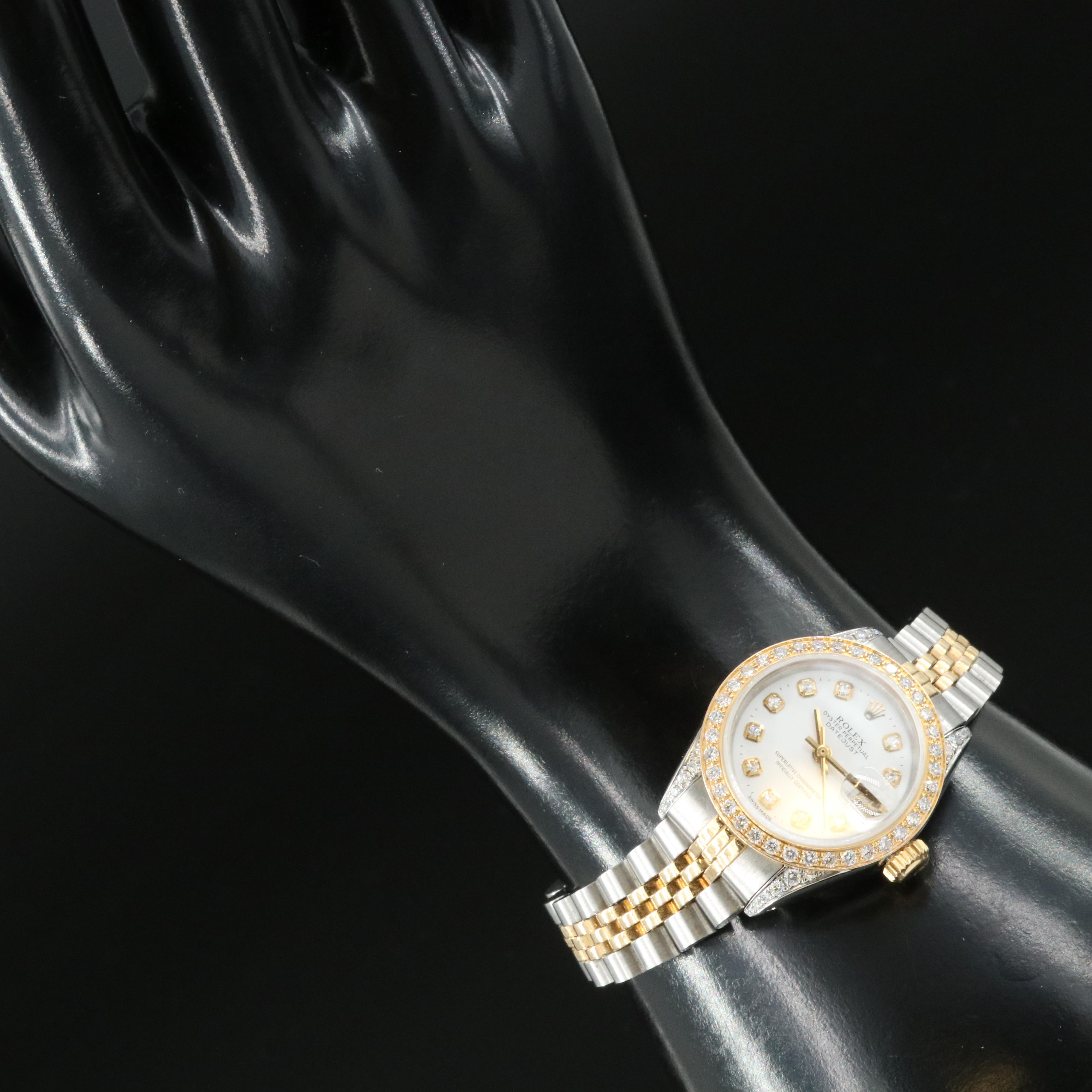 1977 Rolex Custom Diamond Datejust Watch