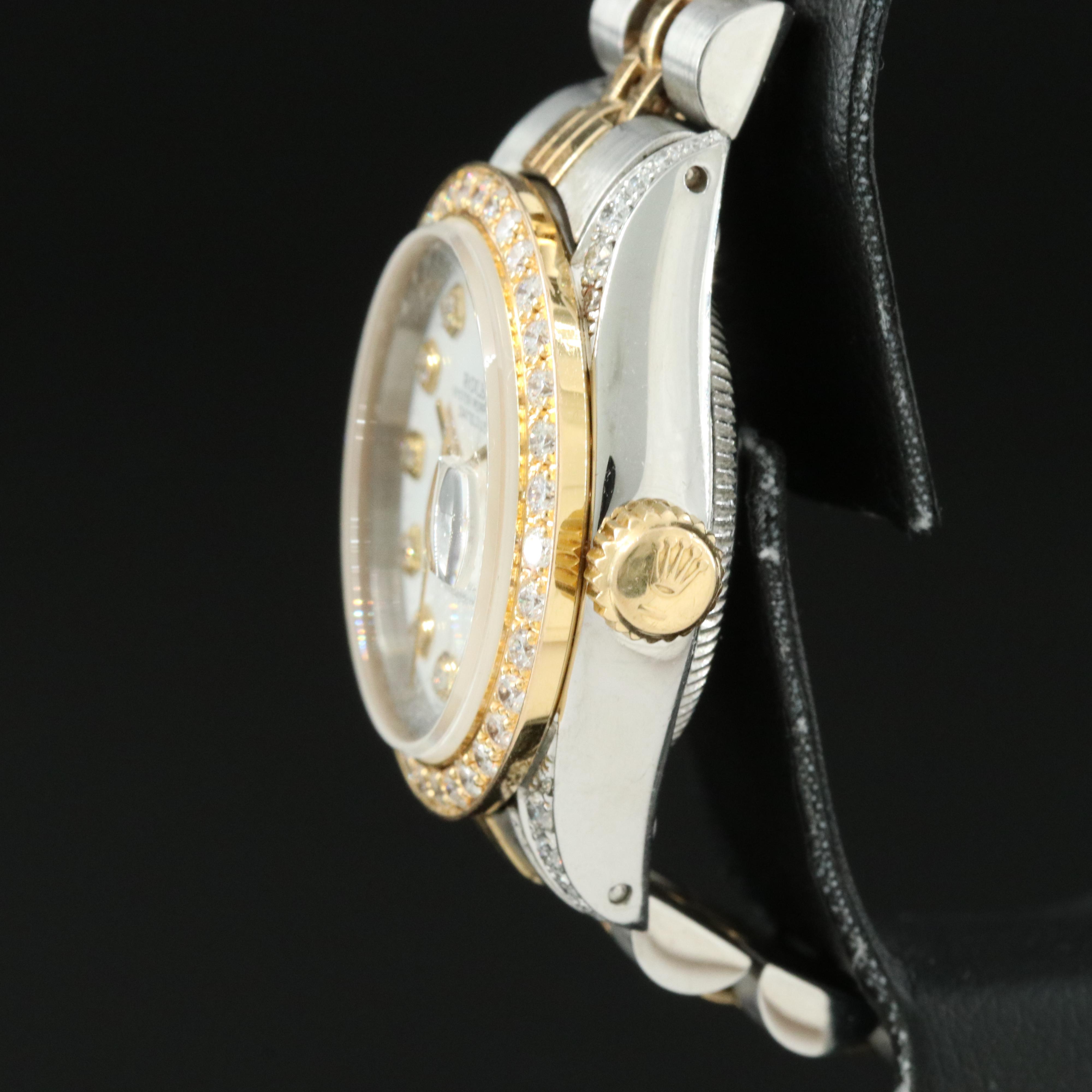 1977 Rolex Custom Diamond Datejust Watch