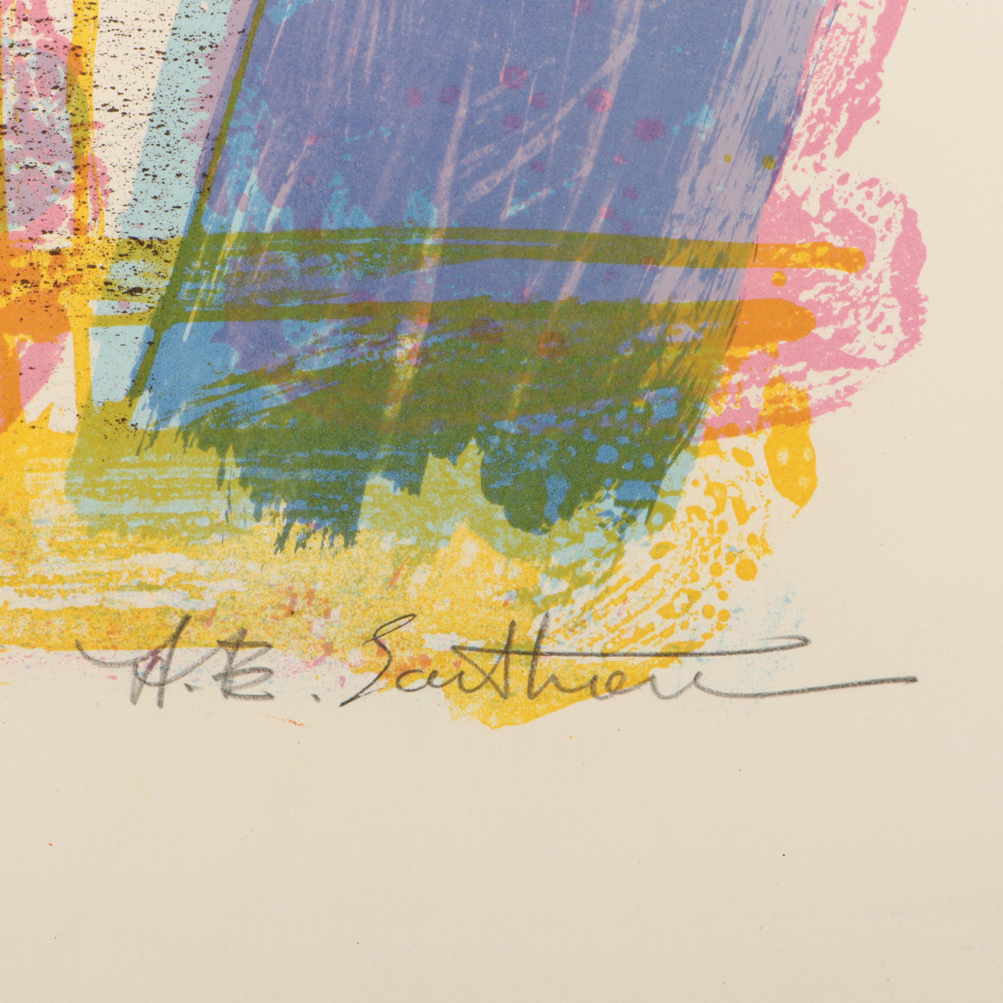 Maurice-Elie Sarthou Lithograph "Voiliers"