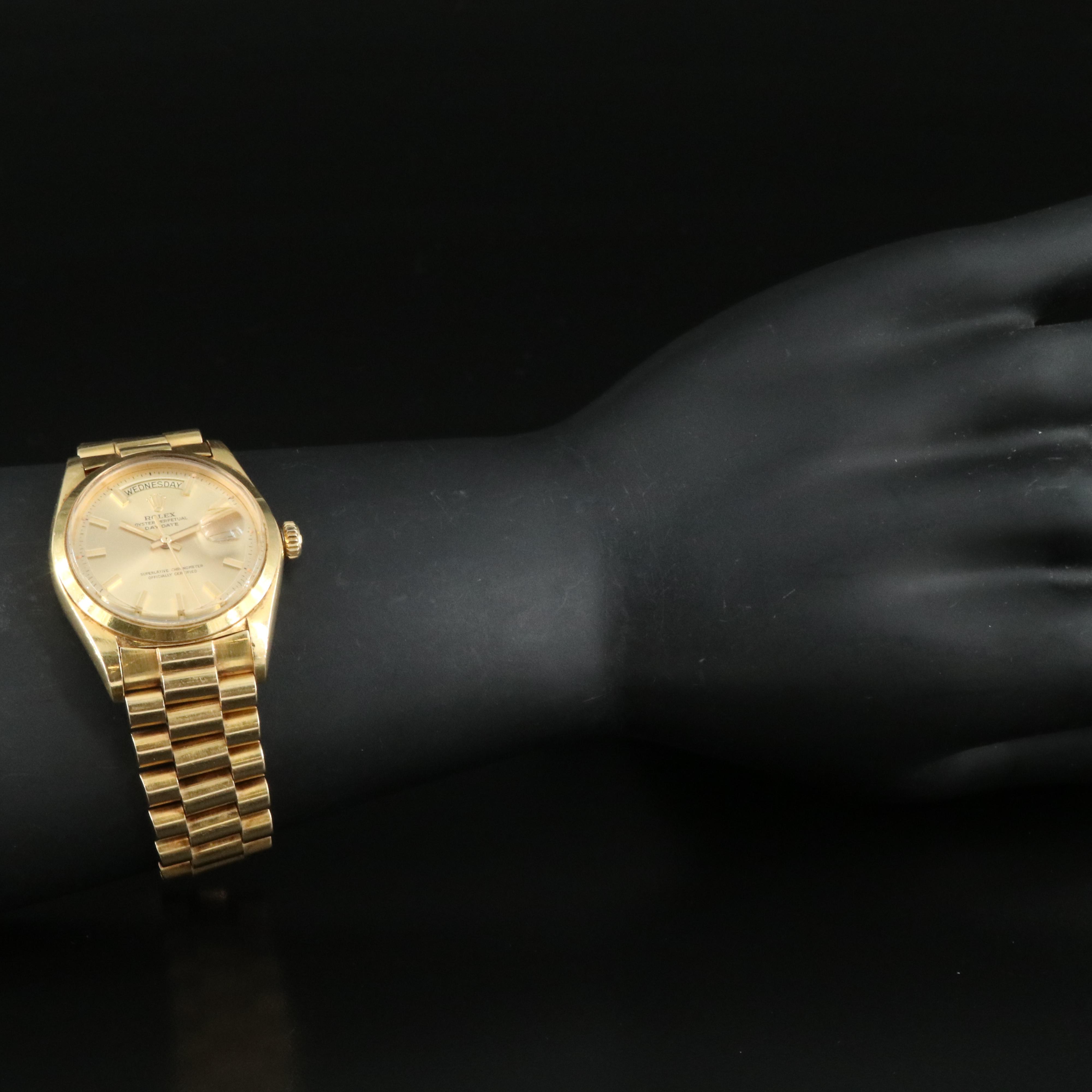 1970 Rolex Day Date Sigma Dial Non-Swiss Made President Band Watch