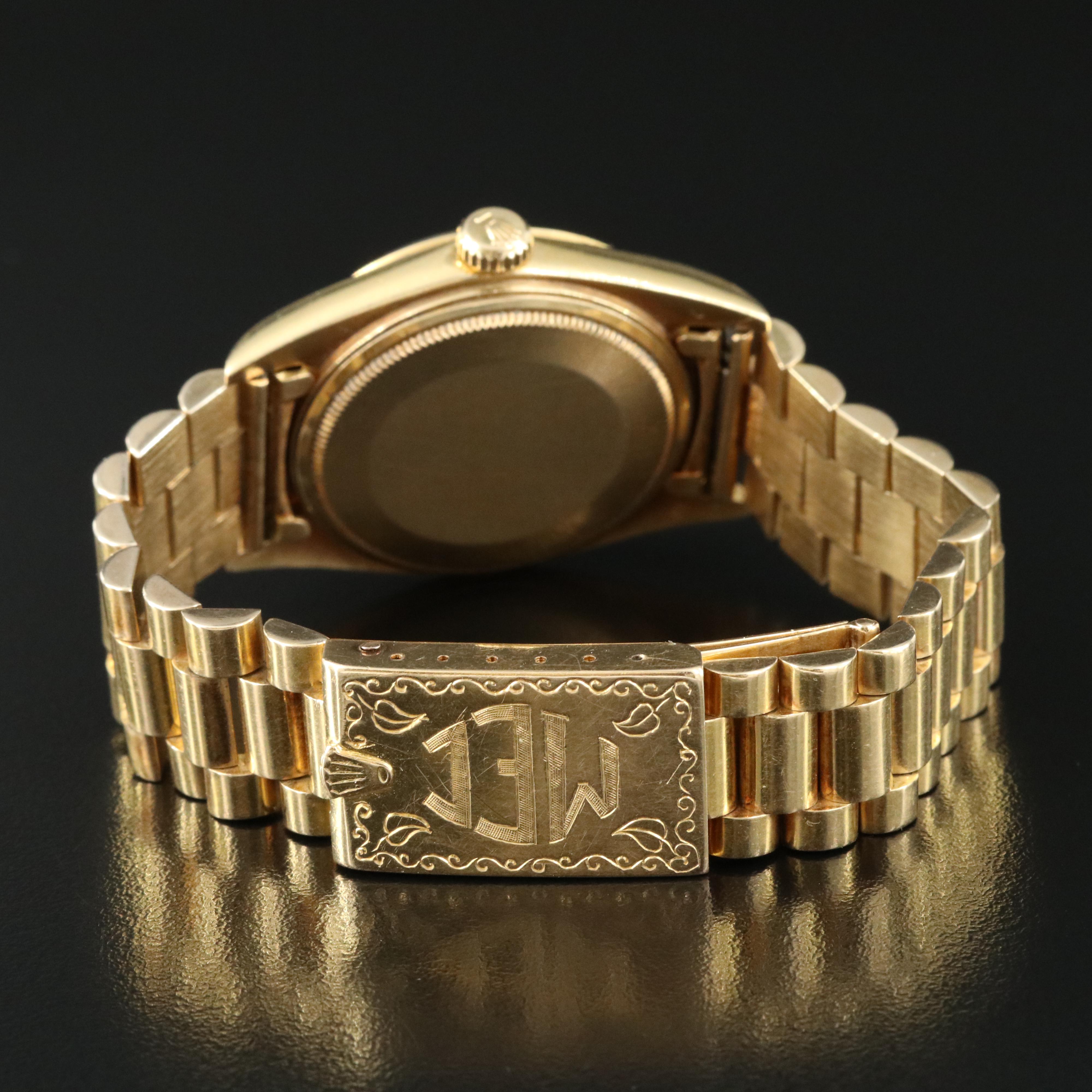 1970 Rolex Day Date Sigma Dial Non-Swiss Made President Band Watch