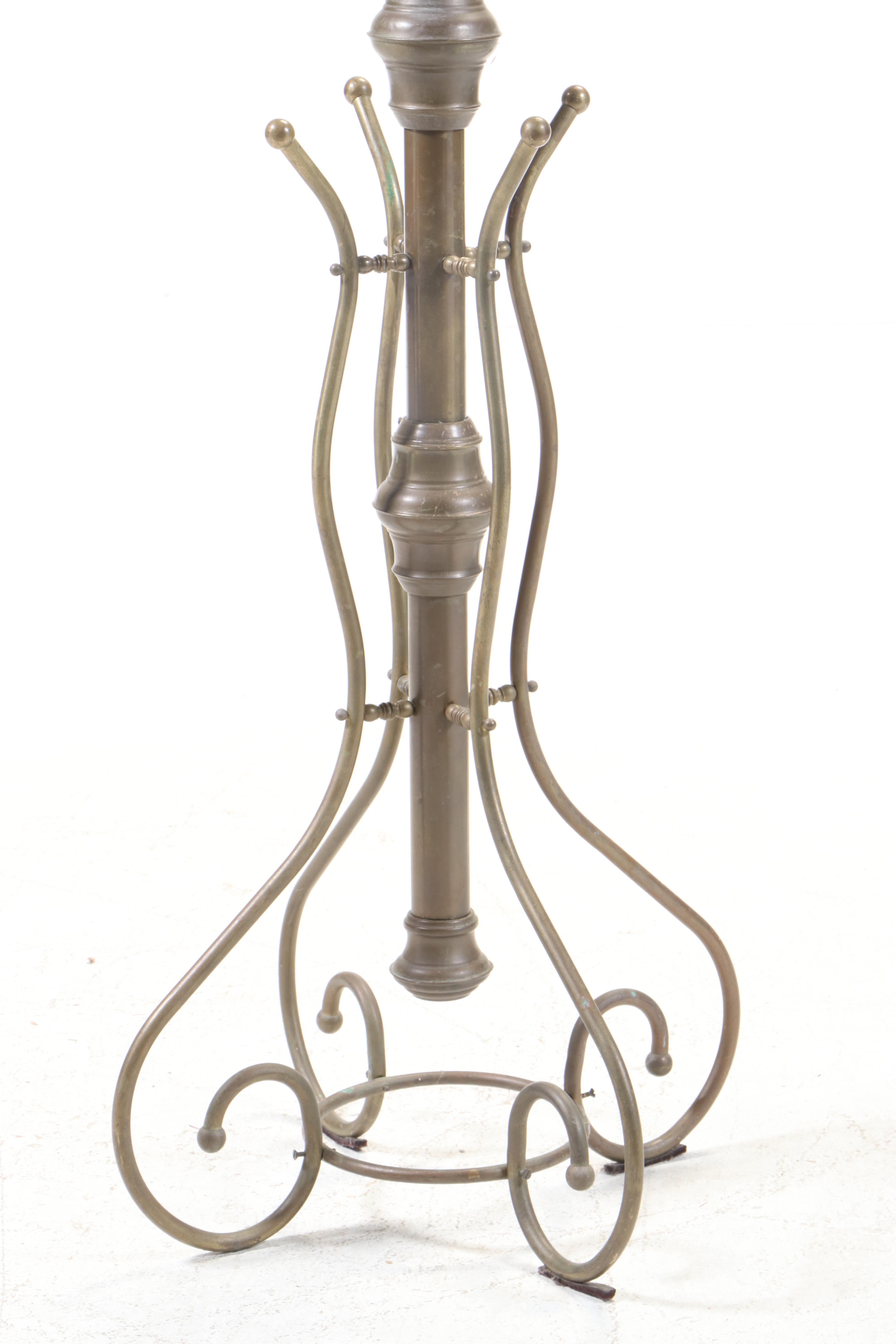 Tubular Brass Hall Tree, 20th Century