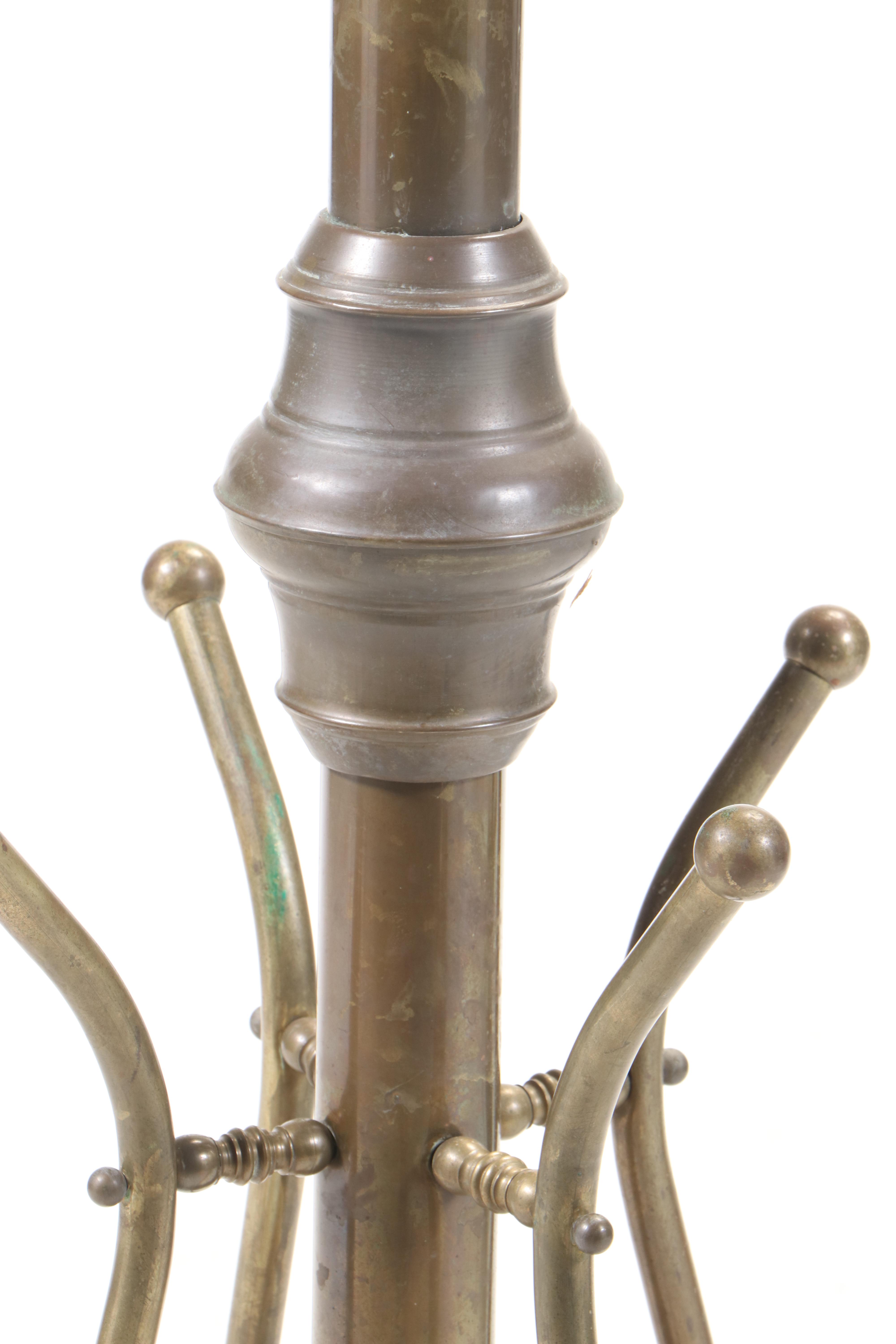 Tubular Brass Hall Tree, 20th Century