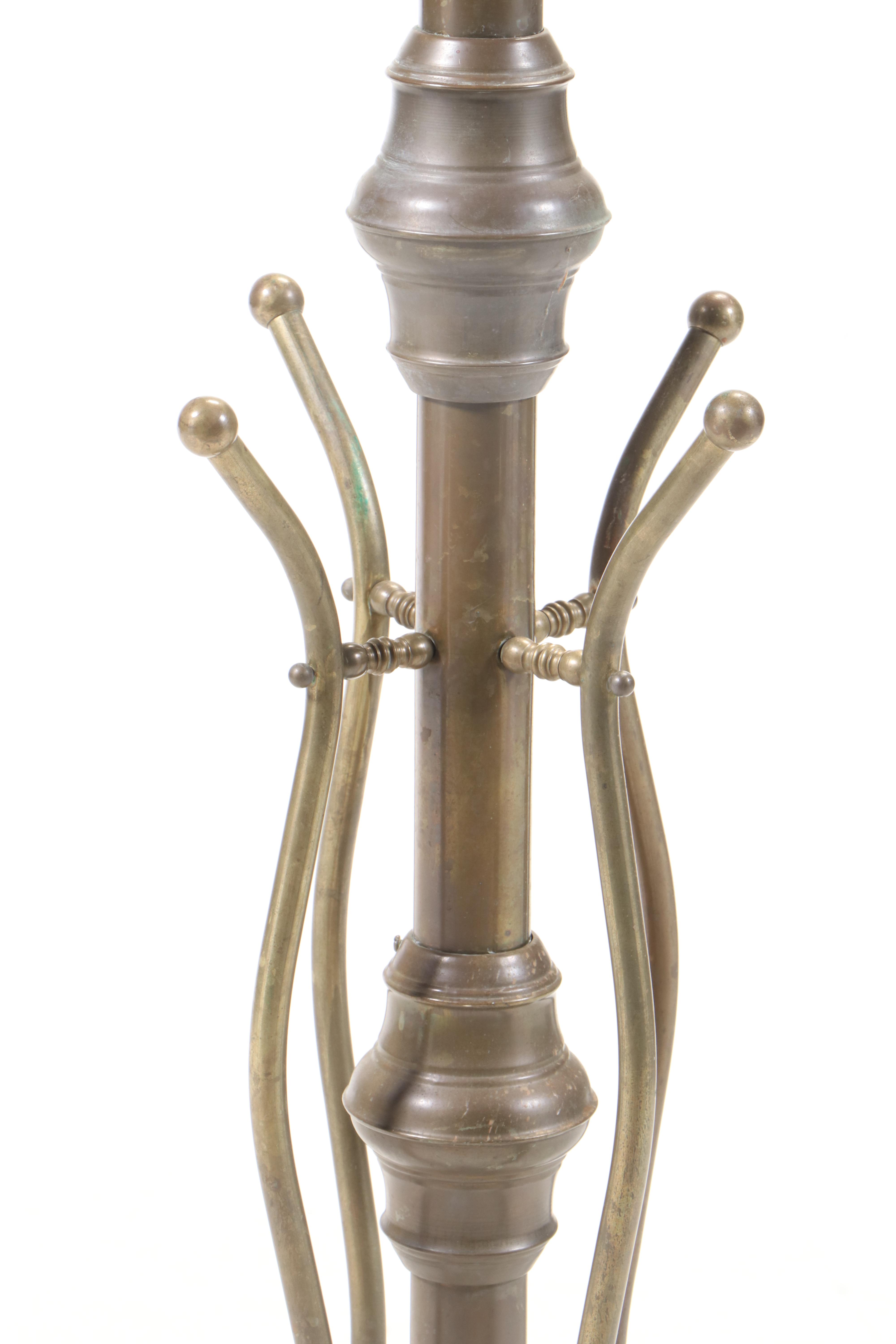 Tubular Brass Hall Tree, 20th Century