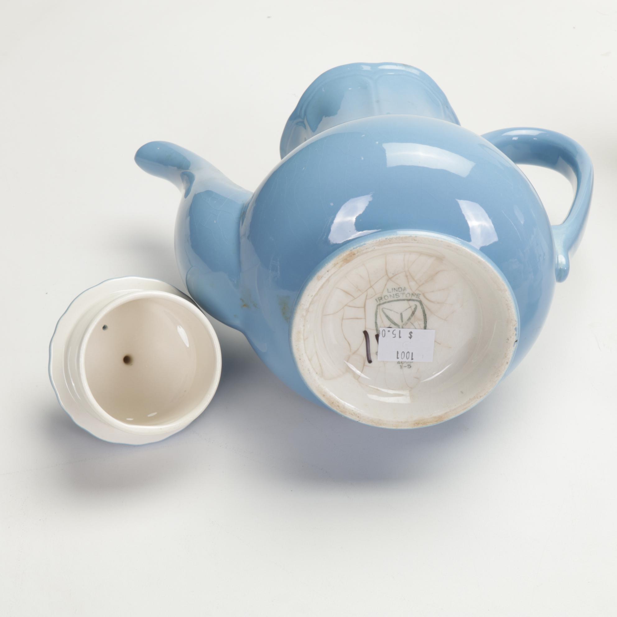 Labelle Pitcher, Blue "Linda" by Japan Coffee Pot, Mini Oil Lamps, & More