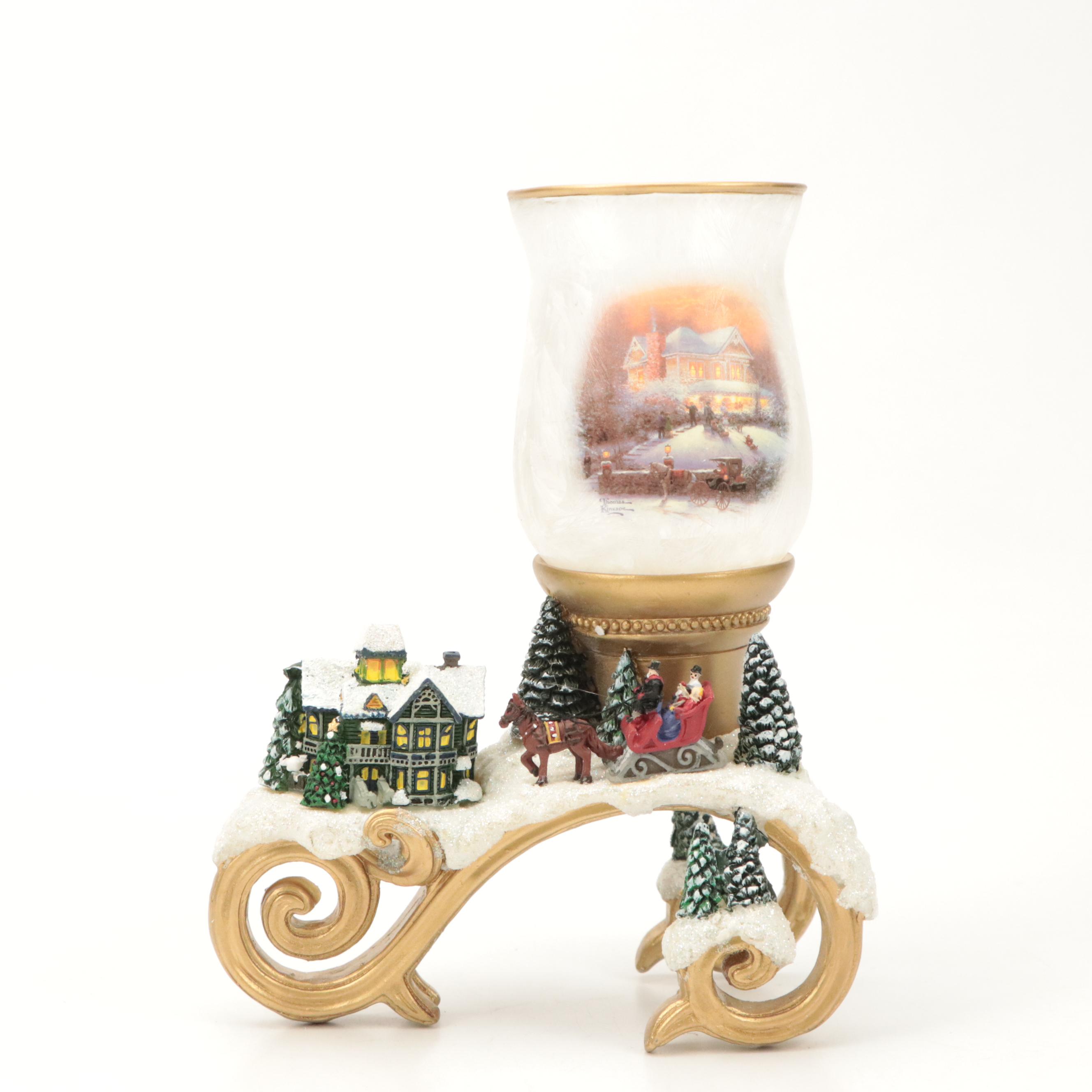 The Bradford Exchange Thomas Kinkade "Victorian Christmas II" Votive