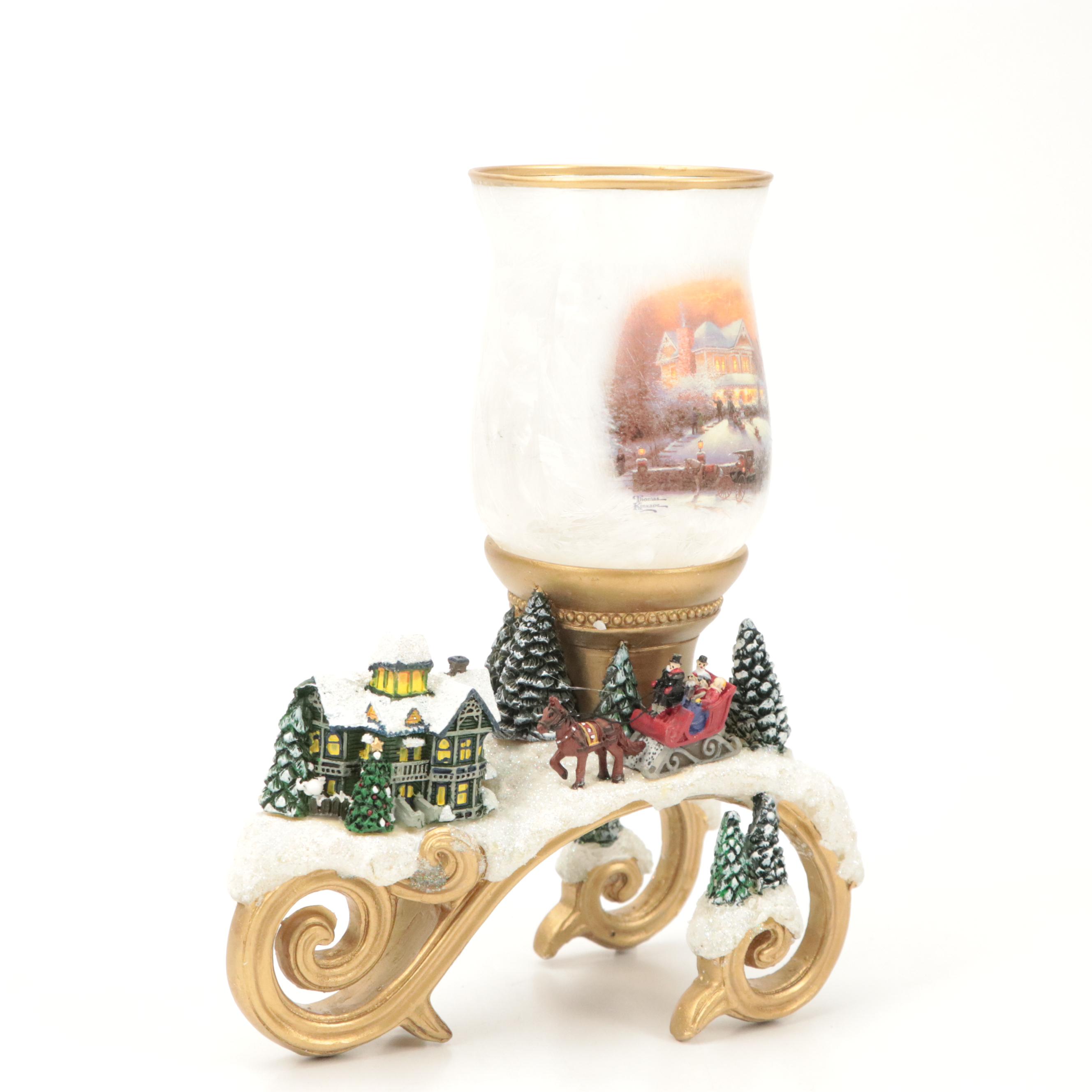 The Bradford Exchange Thomas Kinkade "Victorian Christmas II" Votive