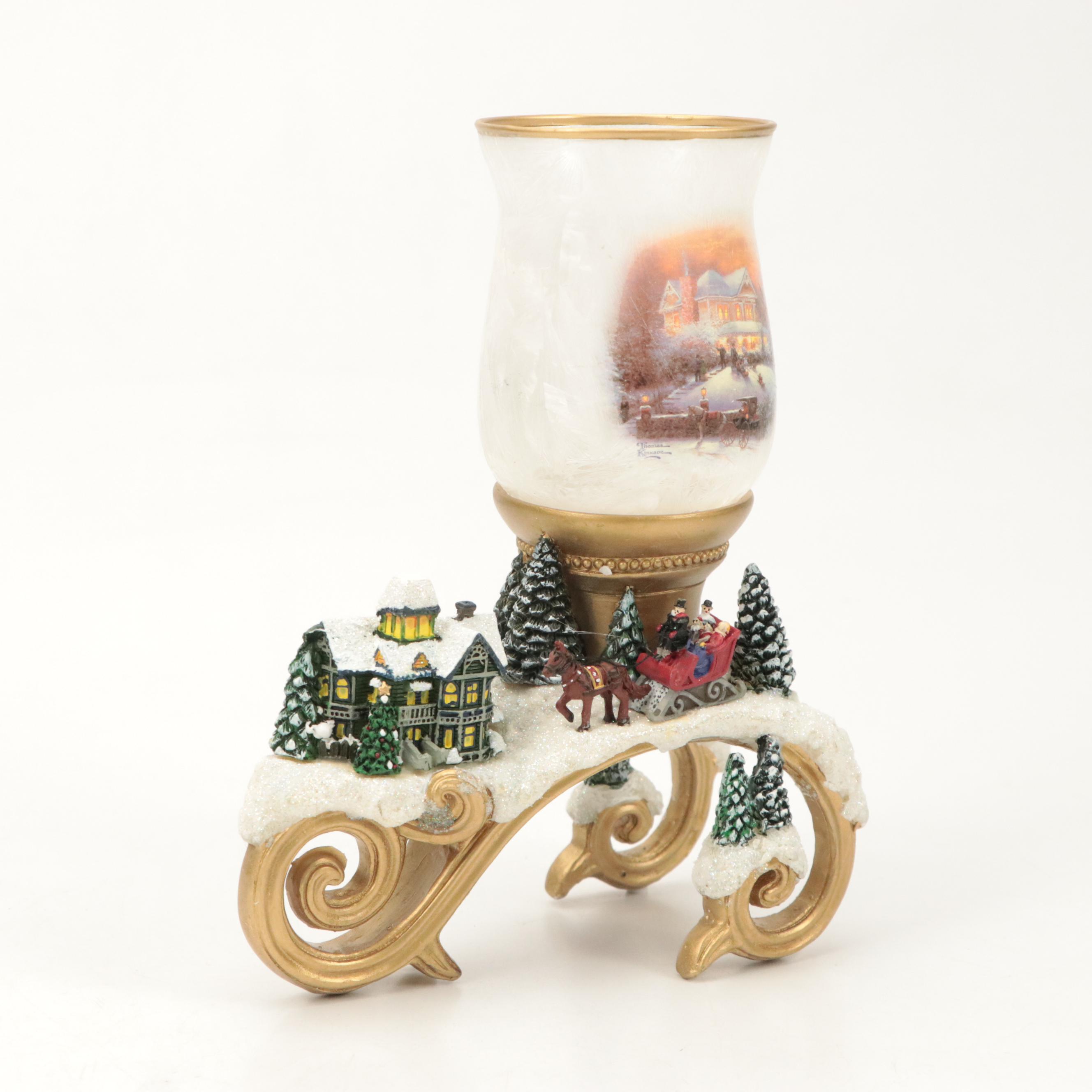 The Bradford Exchange Thomas Kinkade "Victorian Christmas II" Votive