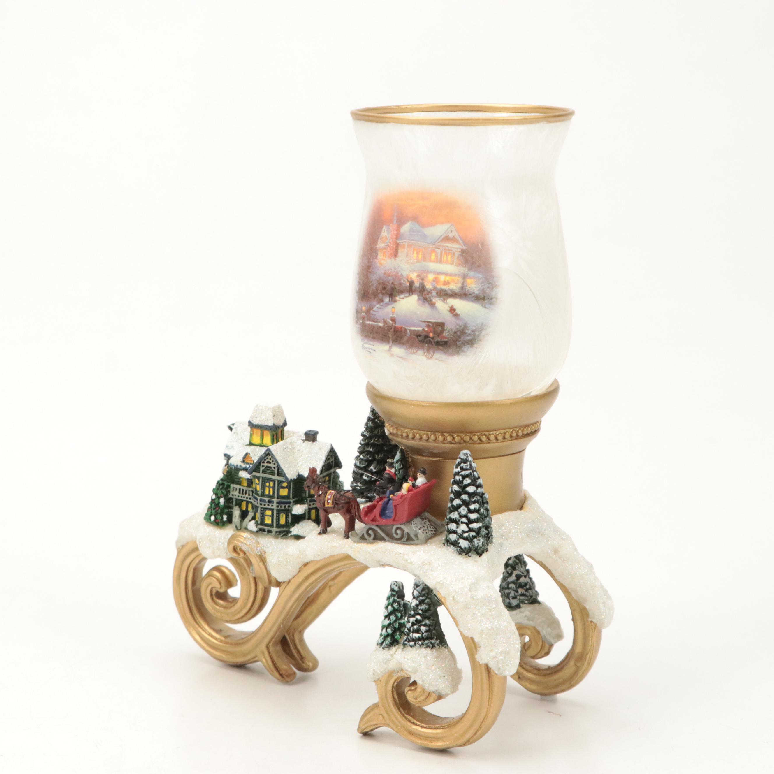 The Bradford Exchange Thomas Kinkade "Victorian Christmas II" Votive