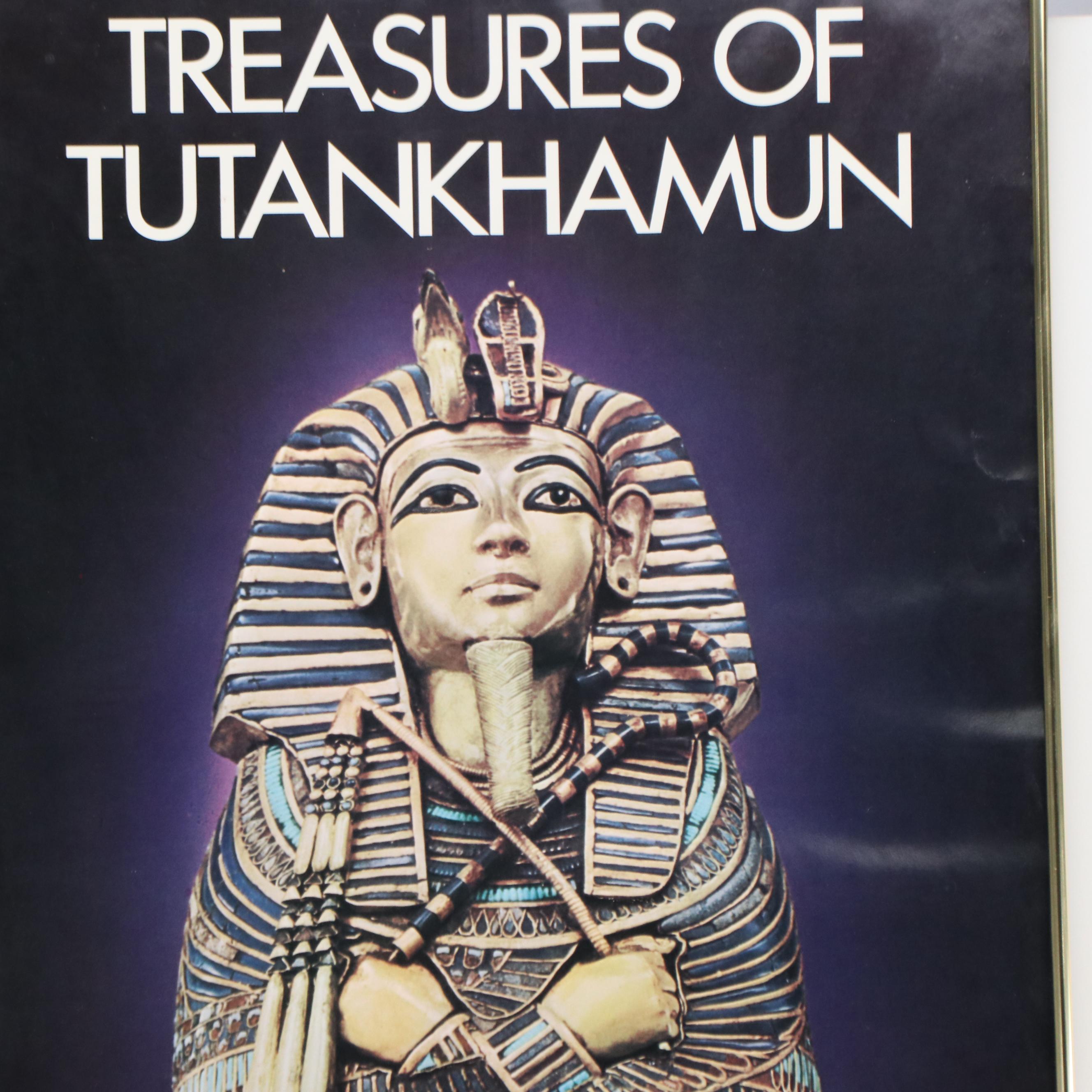 Treasures of Tutankhamun Offset Lithograph Exhibition Poster, 1976