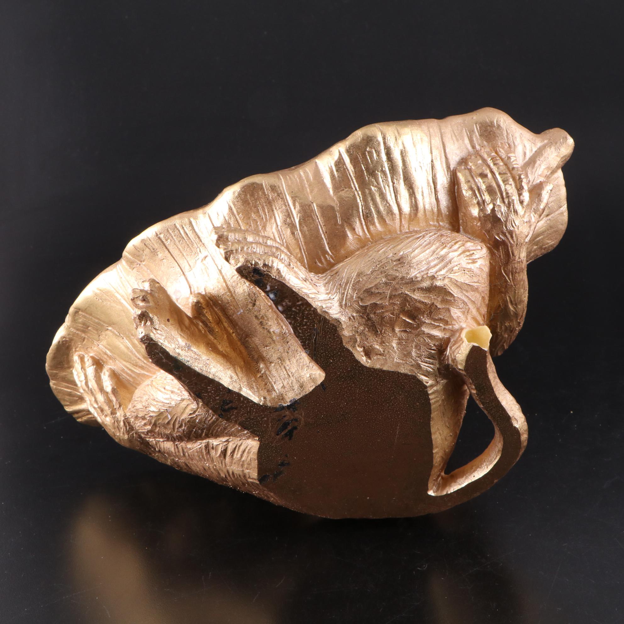 Cast Brass and Gold Tone Composite Monkey Figurines