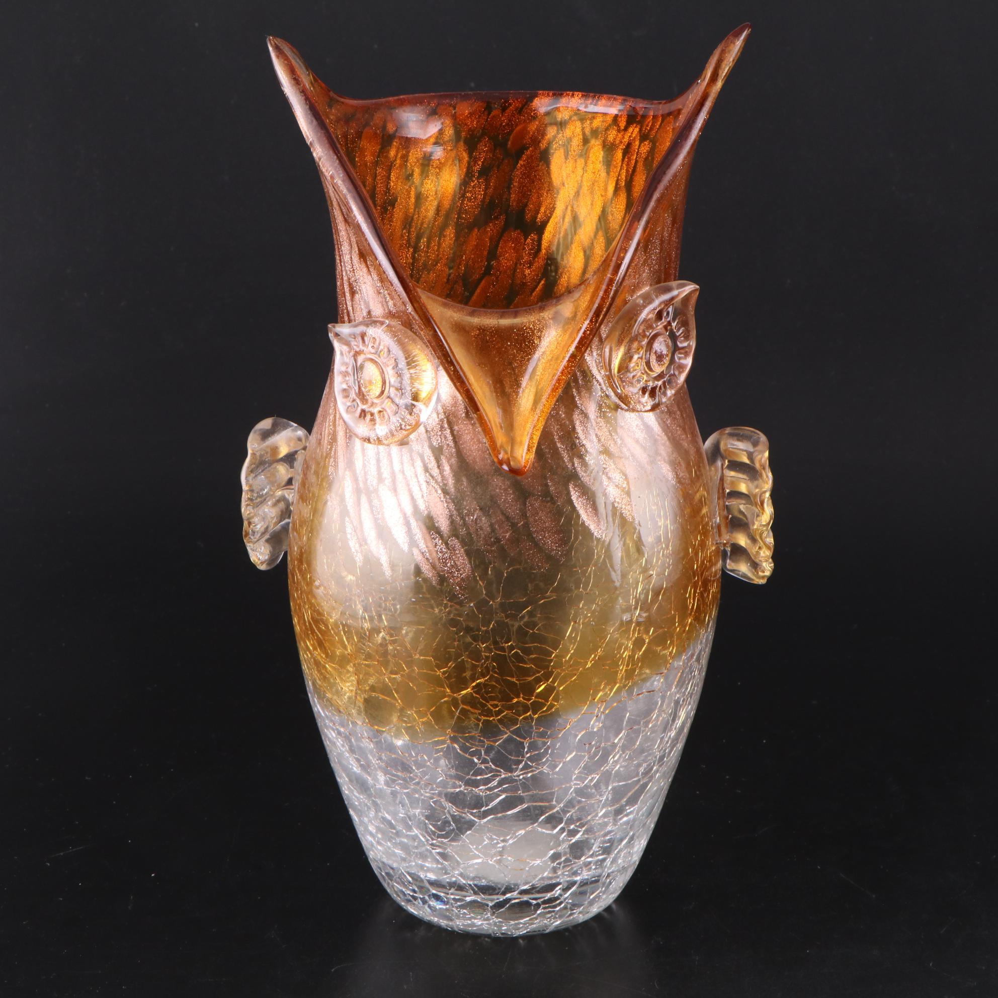 Glass Owl Vases