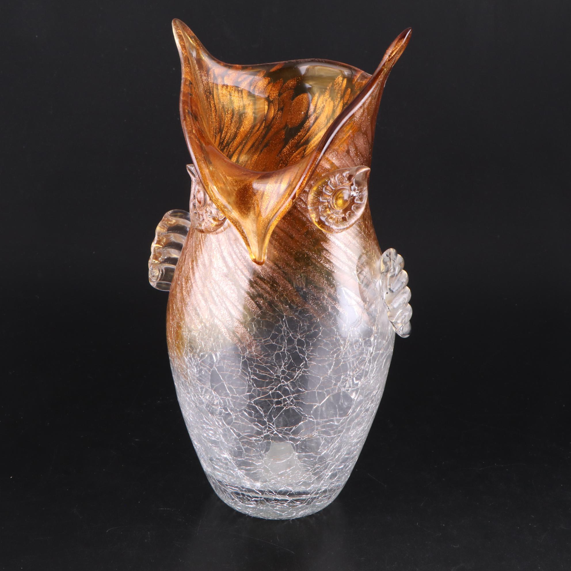 Glass Owl Vases