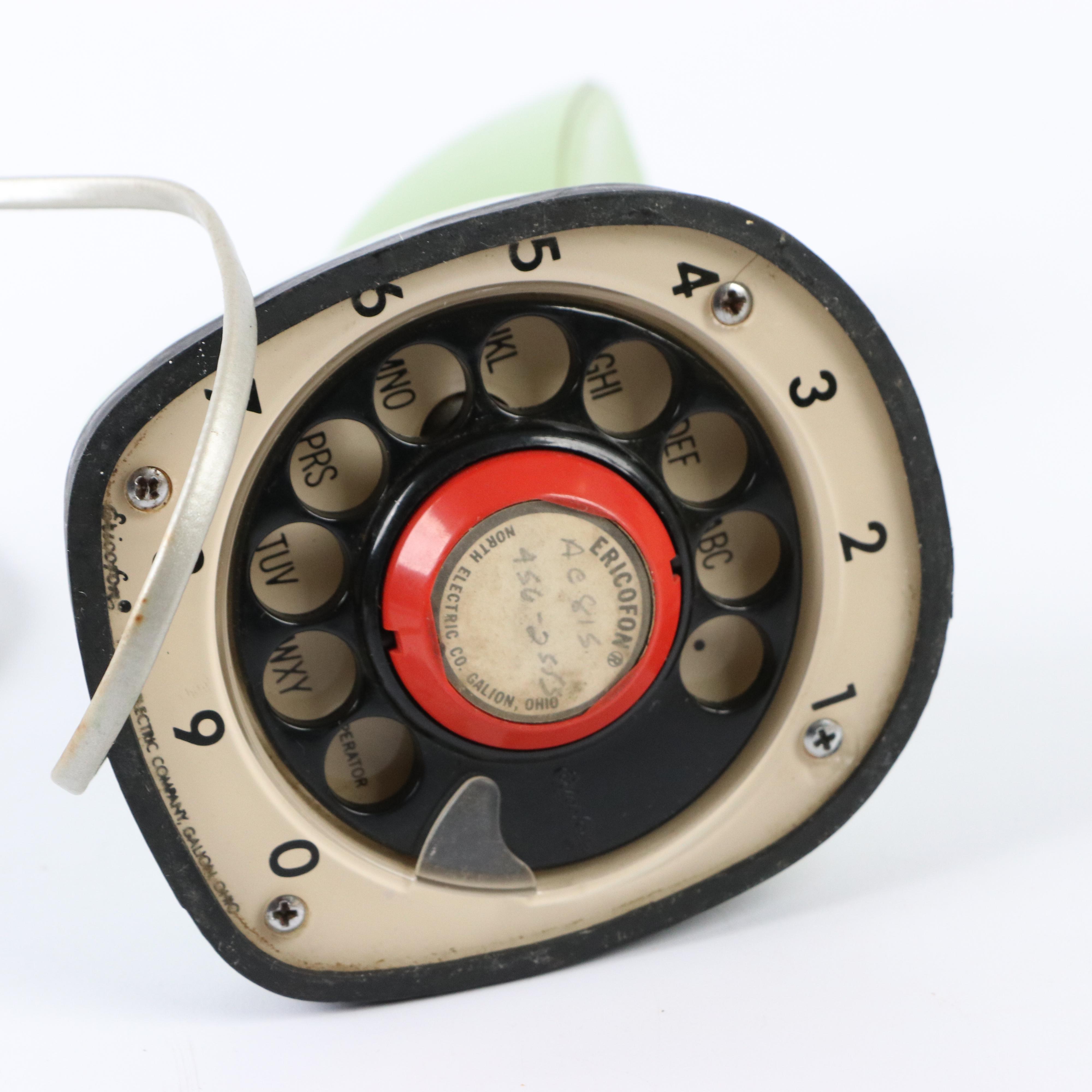 Ericsson "Ericofon" One Piece Telephone & Bell "Princess" Rotory Telephone