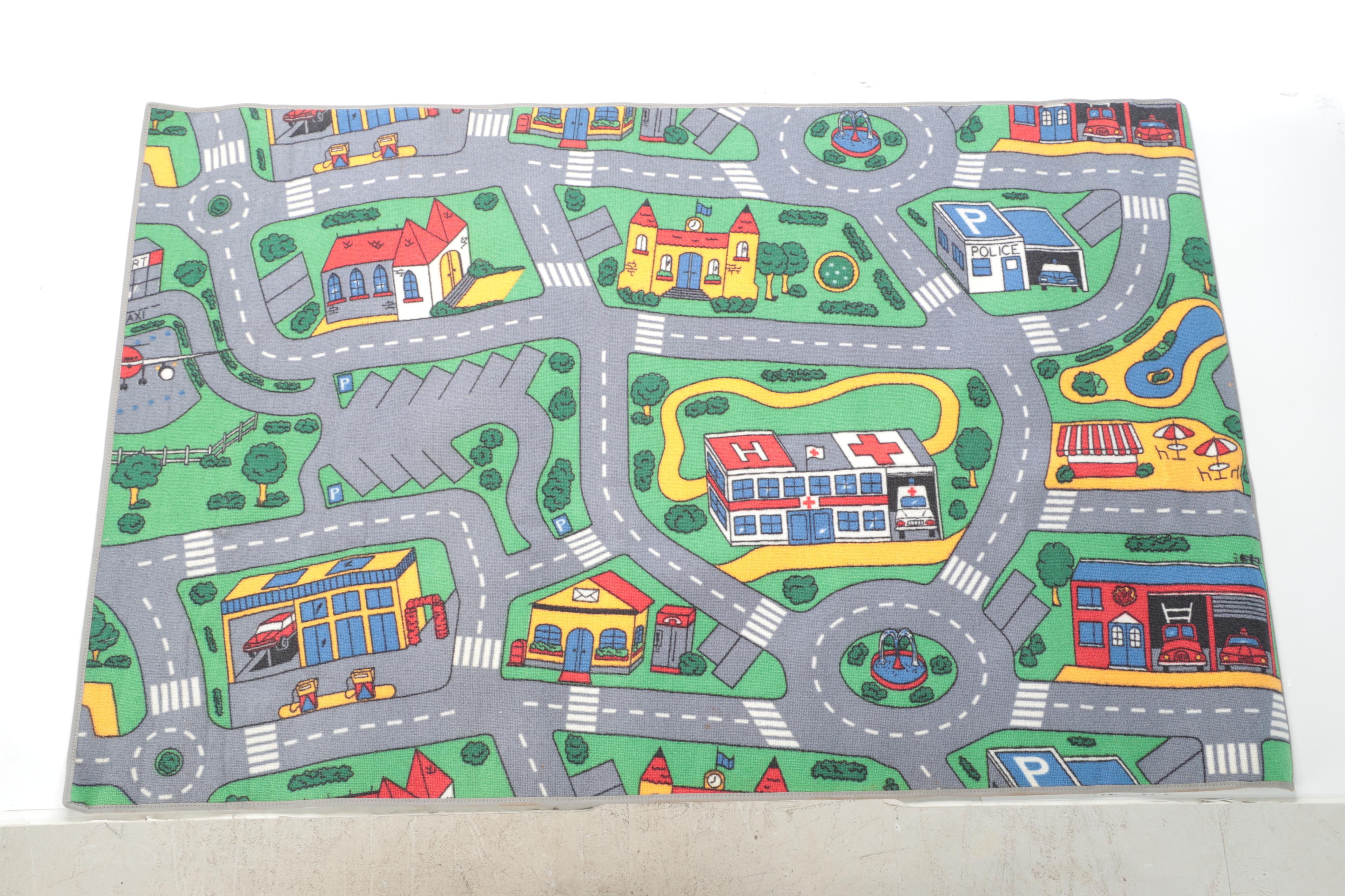 Matchbox, Mattel Hot Wheels and Other Diecast Vintage Cars With Play Mat